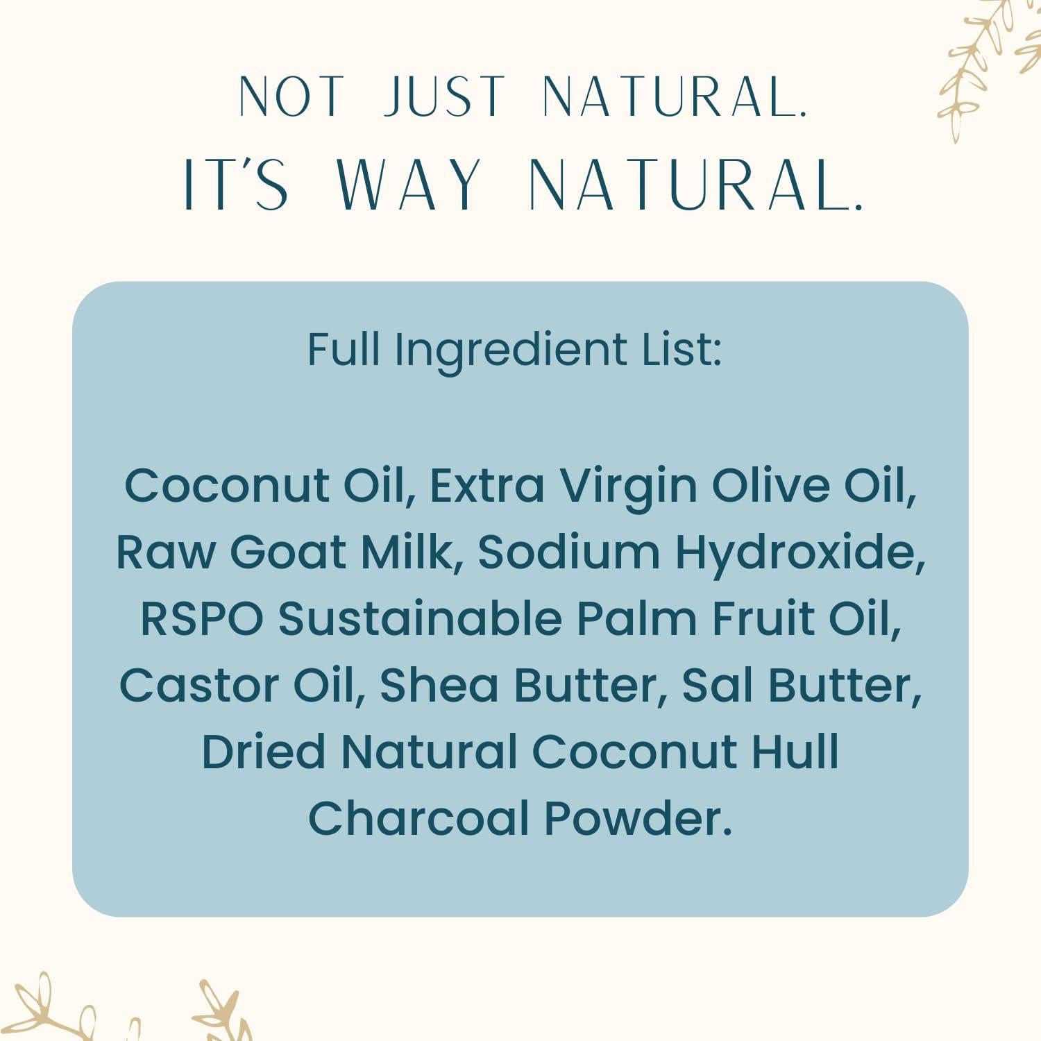 Jabón de Carbón Activado con Leche de Cabra 142g - Natural Premium