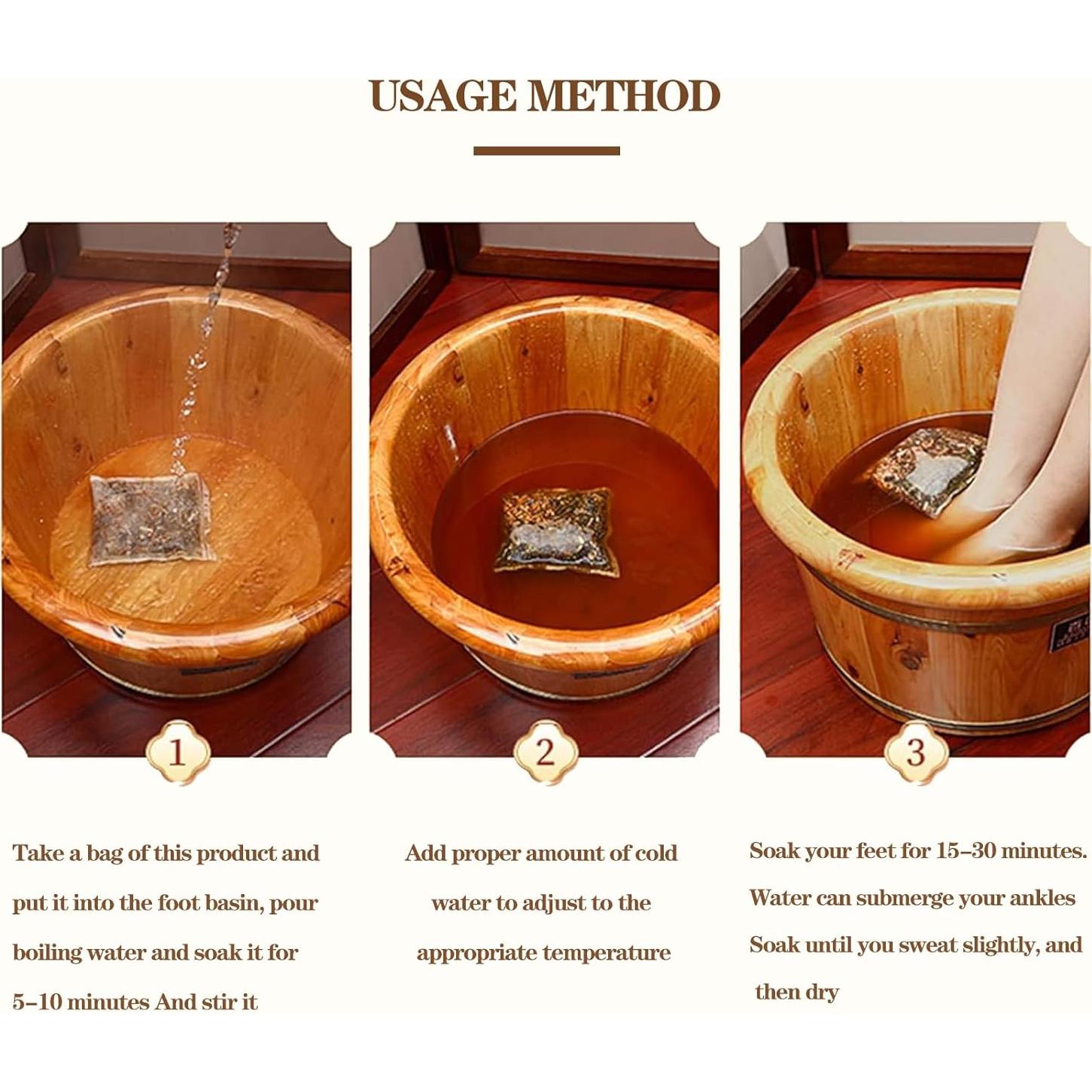 Juego de 30 Bolsas de Baño de Pies Detox CYGJYZOD con Jengibre