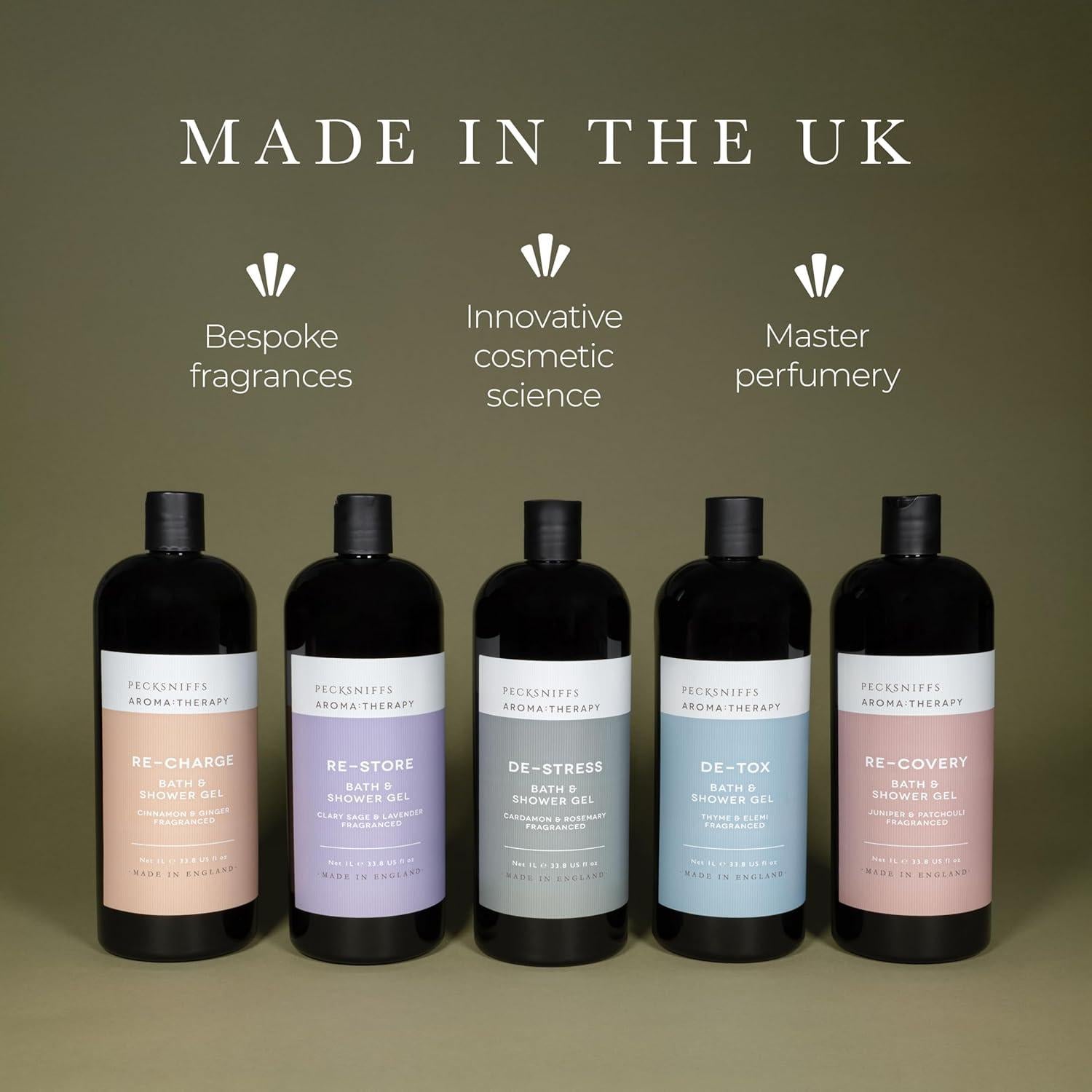 Gel de Ducha Hidratante Pecksniff's De-Stress 1L Romero Cardamomo