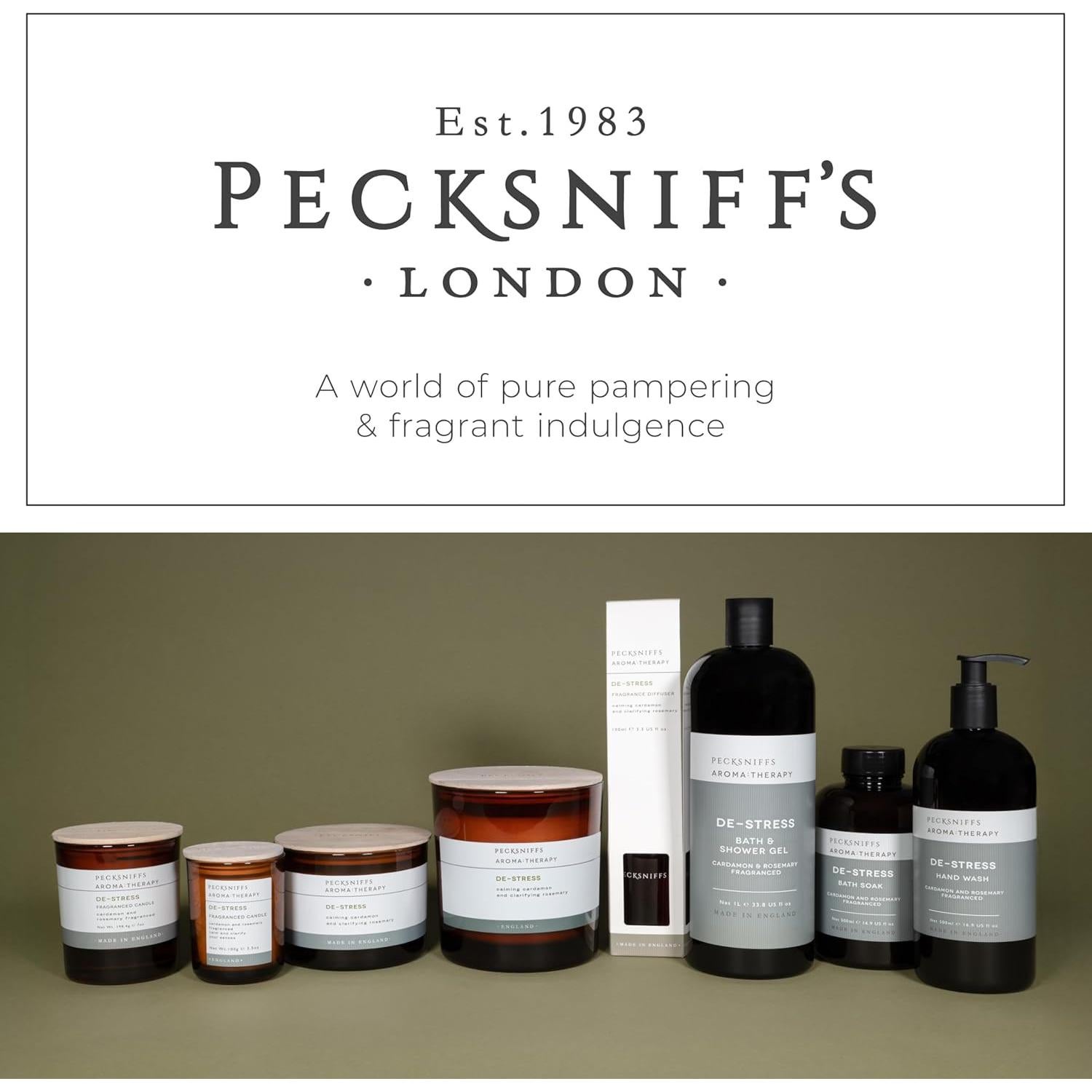 Gel de Ducha Hidratante Pecksniff's De-Stress 1L Romero Cardamomo