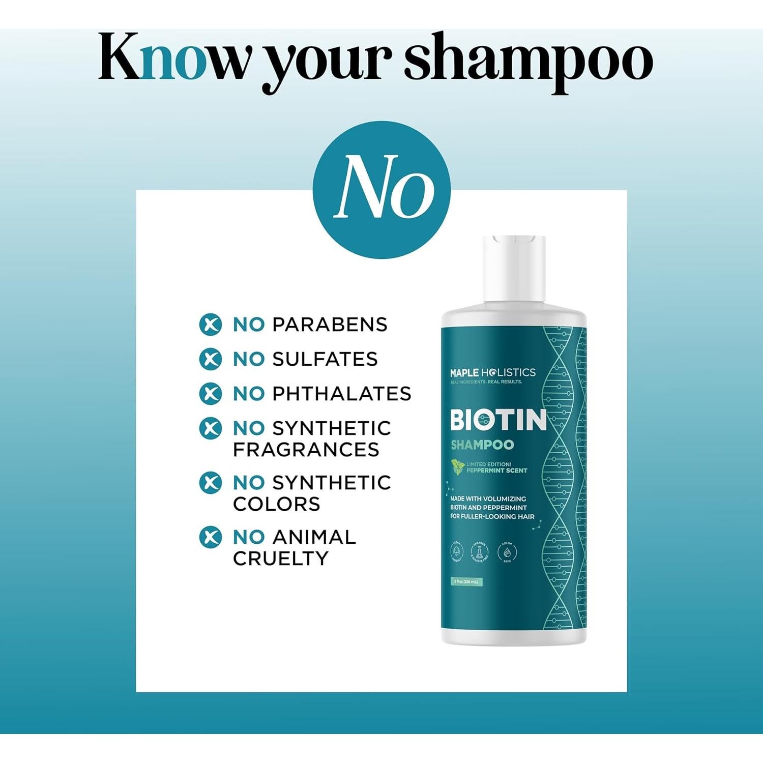 Champú Voluminizador de Biotina Honeydew 236ml Menta Sin Sulfatos