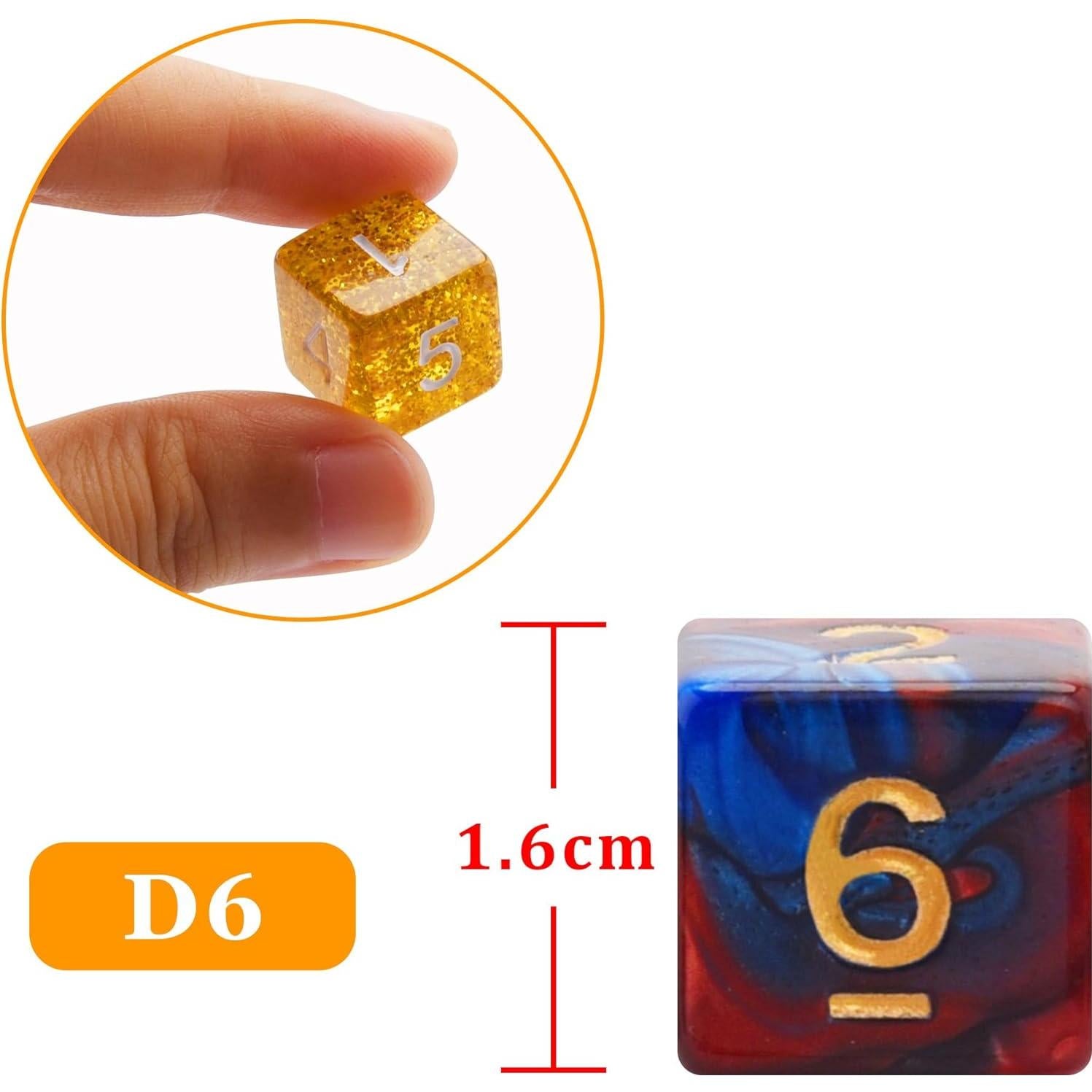 Juego de Dados de 6 Caras AUSTOR 56 Piezas con Bolsa