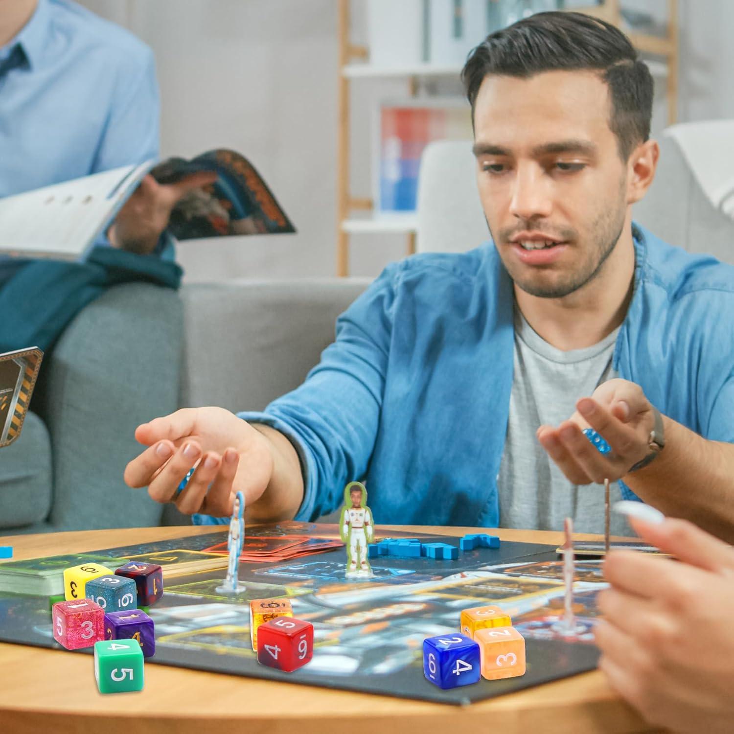 Juego de Dados de 6 Caras AUSTOR 56 Piezas con Bolsa