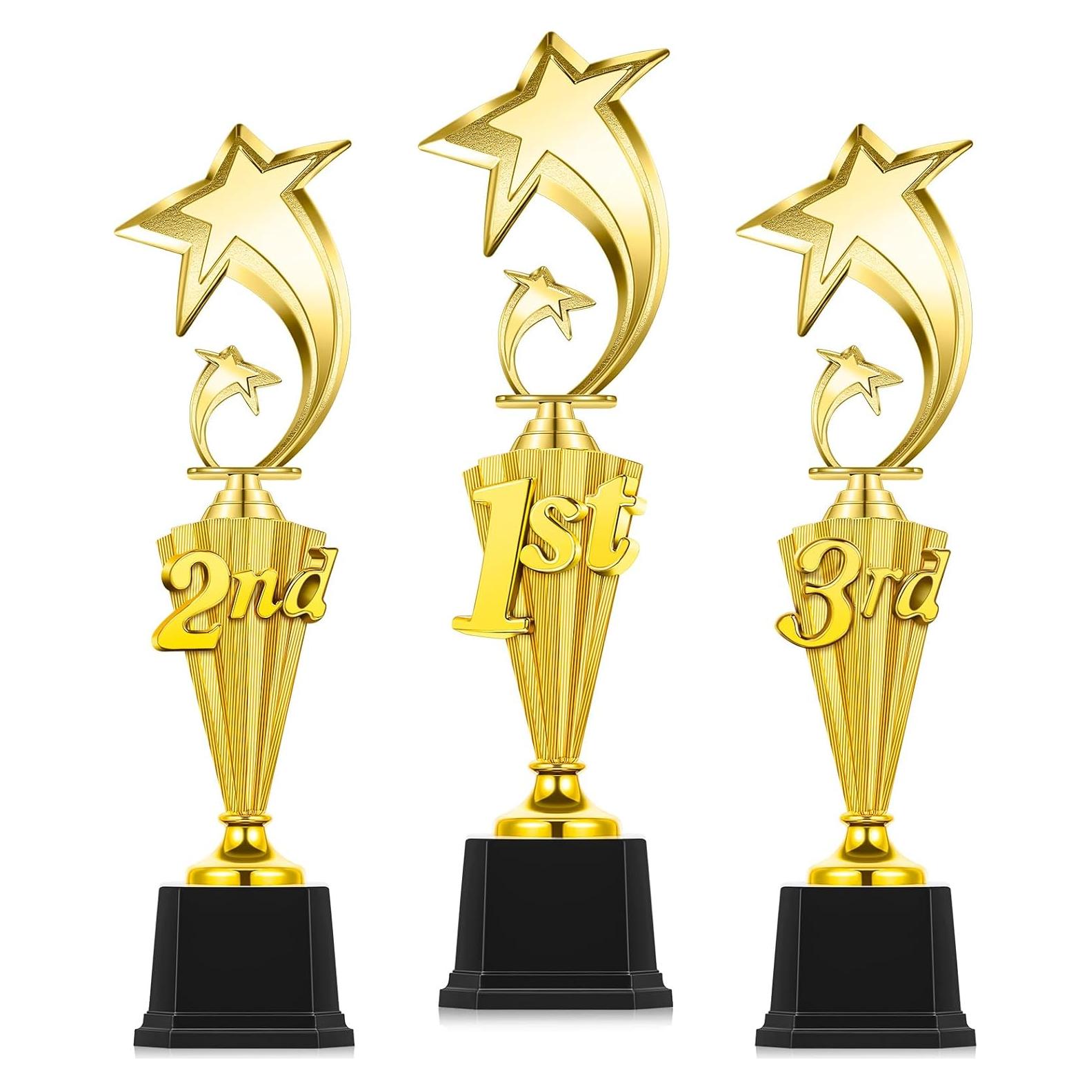 Trofeo de Plástico Foilswirl 1er 2do 3er Lugar 34 cm