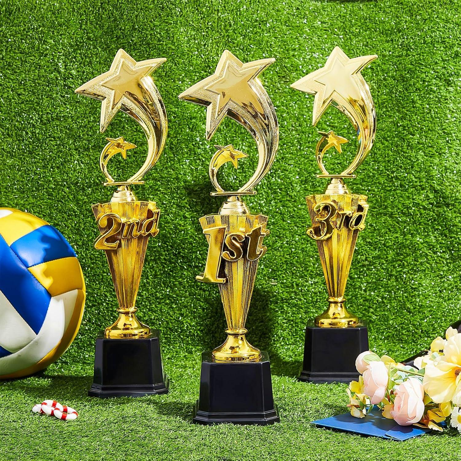 Trofeo de Plástico Foilswirl 1er 2do 3er Lugar 34 cm