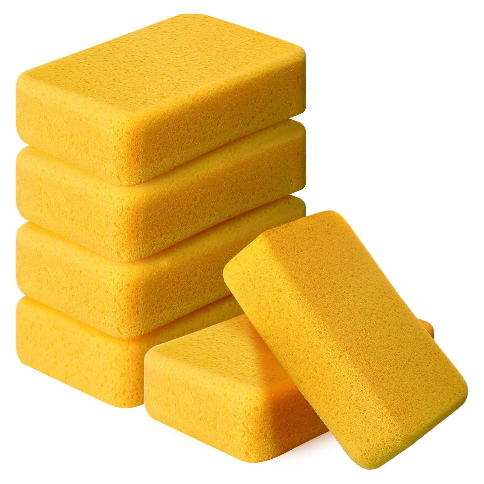 Esponjas Grandes Tioncy 6 Pcs 19x14x5 cm Multiusos Amarillo