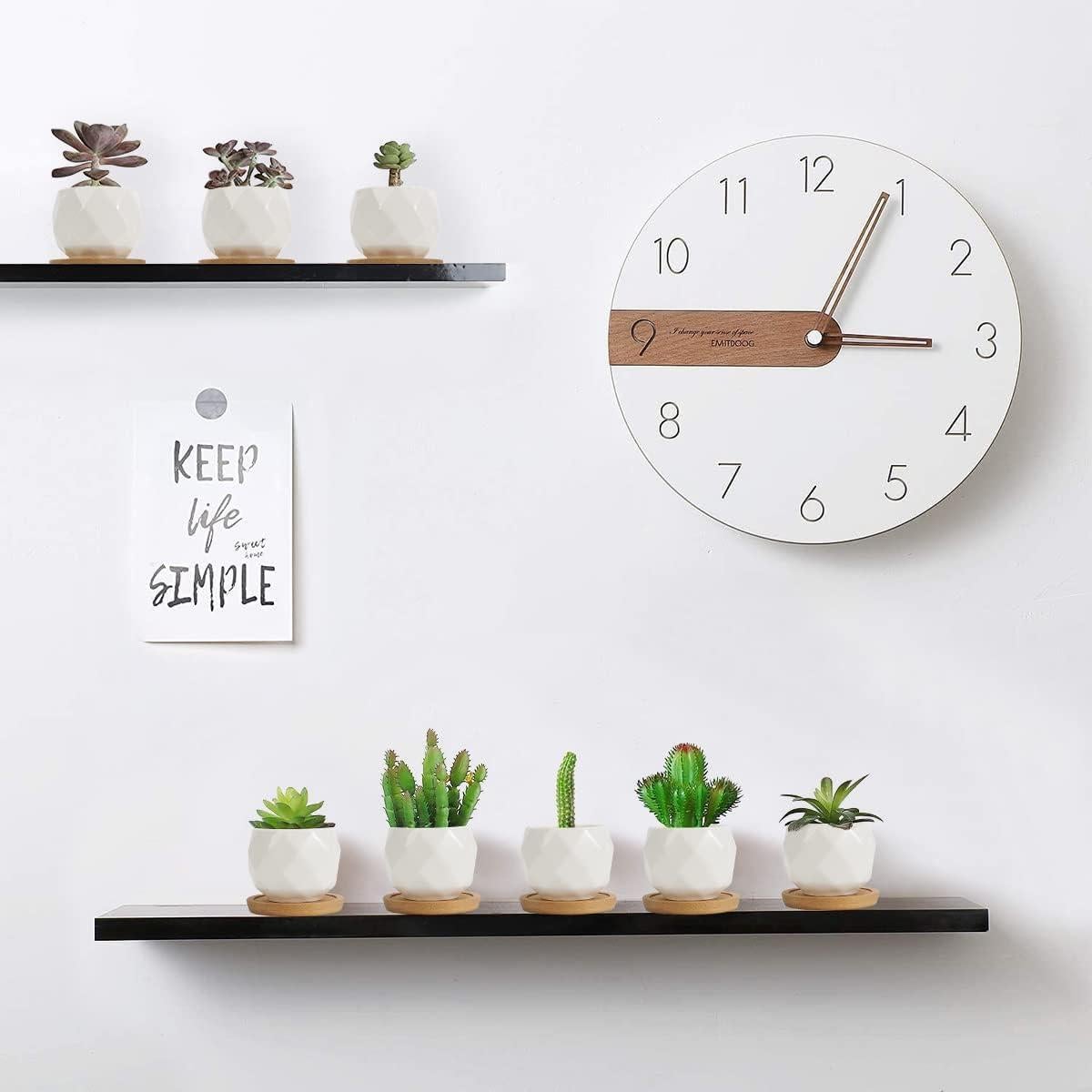 Macetas Suculentas ZOUTOG 12 Piezas Cerámica 6.35 cm