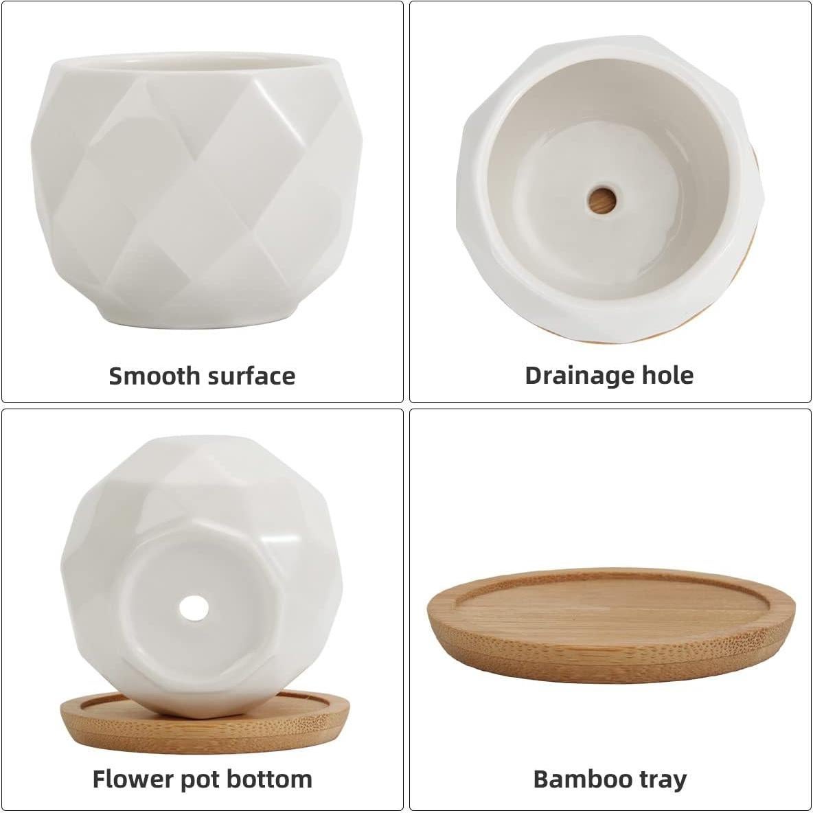 Macetas Suculentas ZOUTOG 12 Piezas Cerámica 6.35 cm