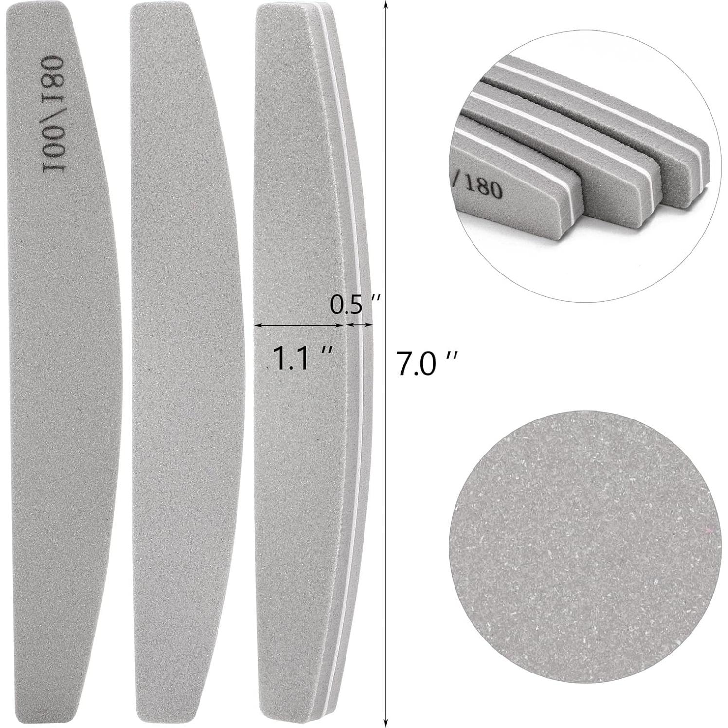 Paquete de 20 Limpiadores de Uñas LoveBB 100/180 Grano Gris