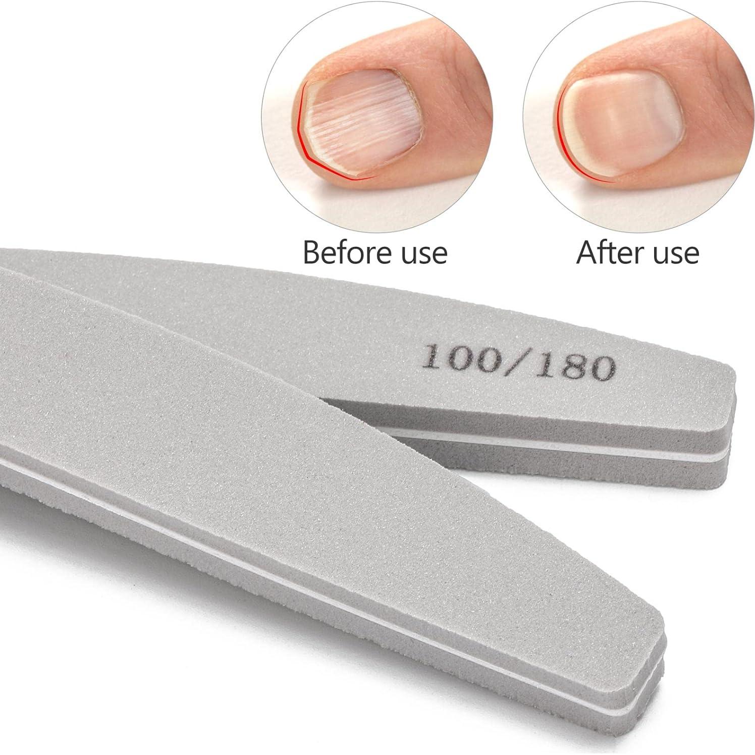 Paquete de 20 Limpiadores de Uñas LoveBB 100/180 Grano Gris