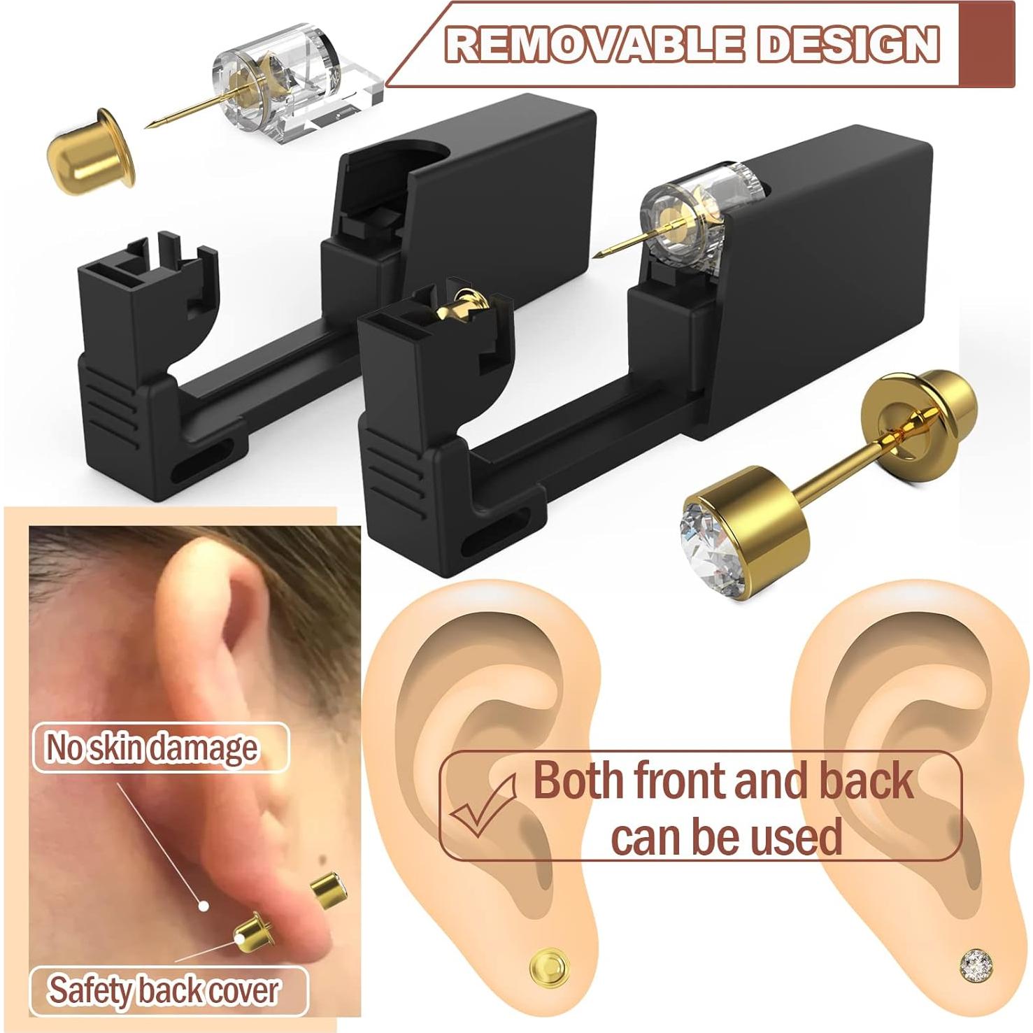 Kit de Perforación de Orejas KAIQIKAIXI 19 Piezas Estéril
