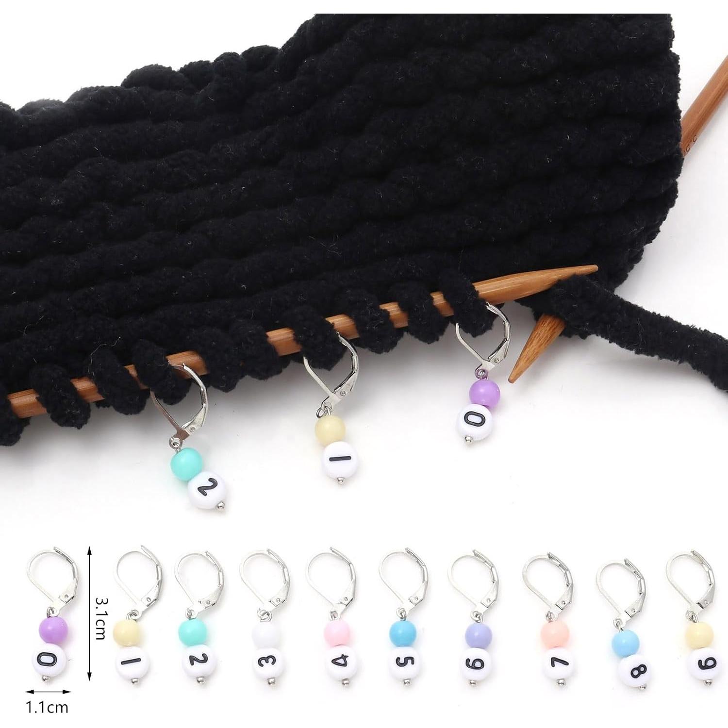 Marcadores de Puntos DoreenBeads para Tejer - 10 Piezas Coloridas