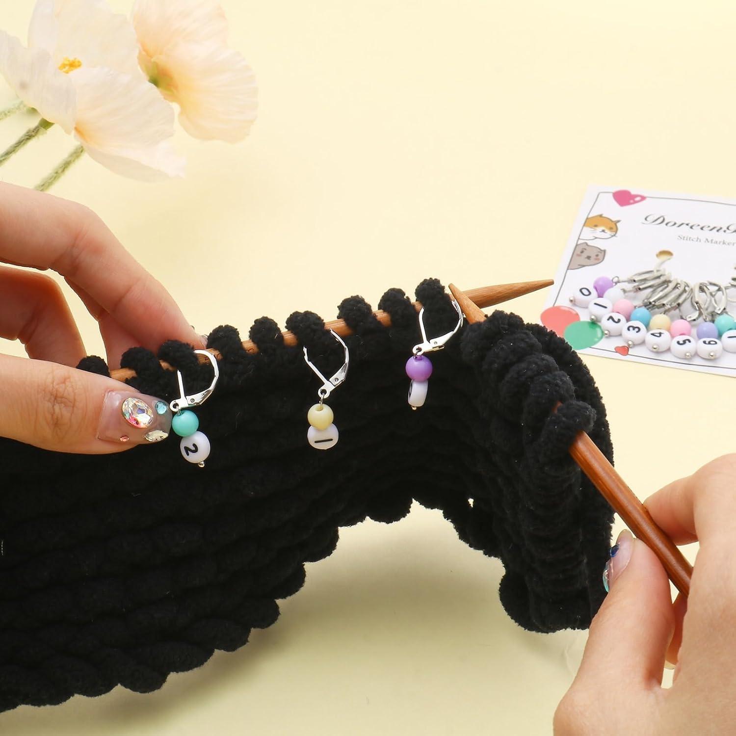 Marcadores de Puntos DoreenBeads para Tejer - 10 Piezas Coloridas