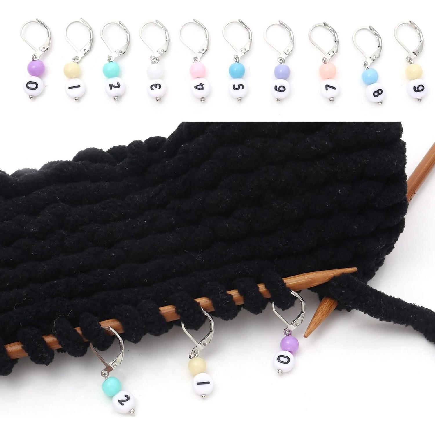 Marcadores de Puntos DoreenBeads para Tejer - 10 Piezas Coloridas