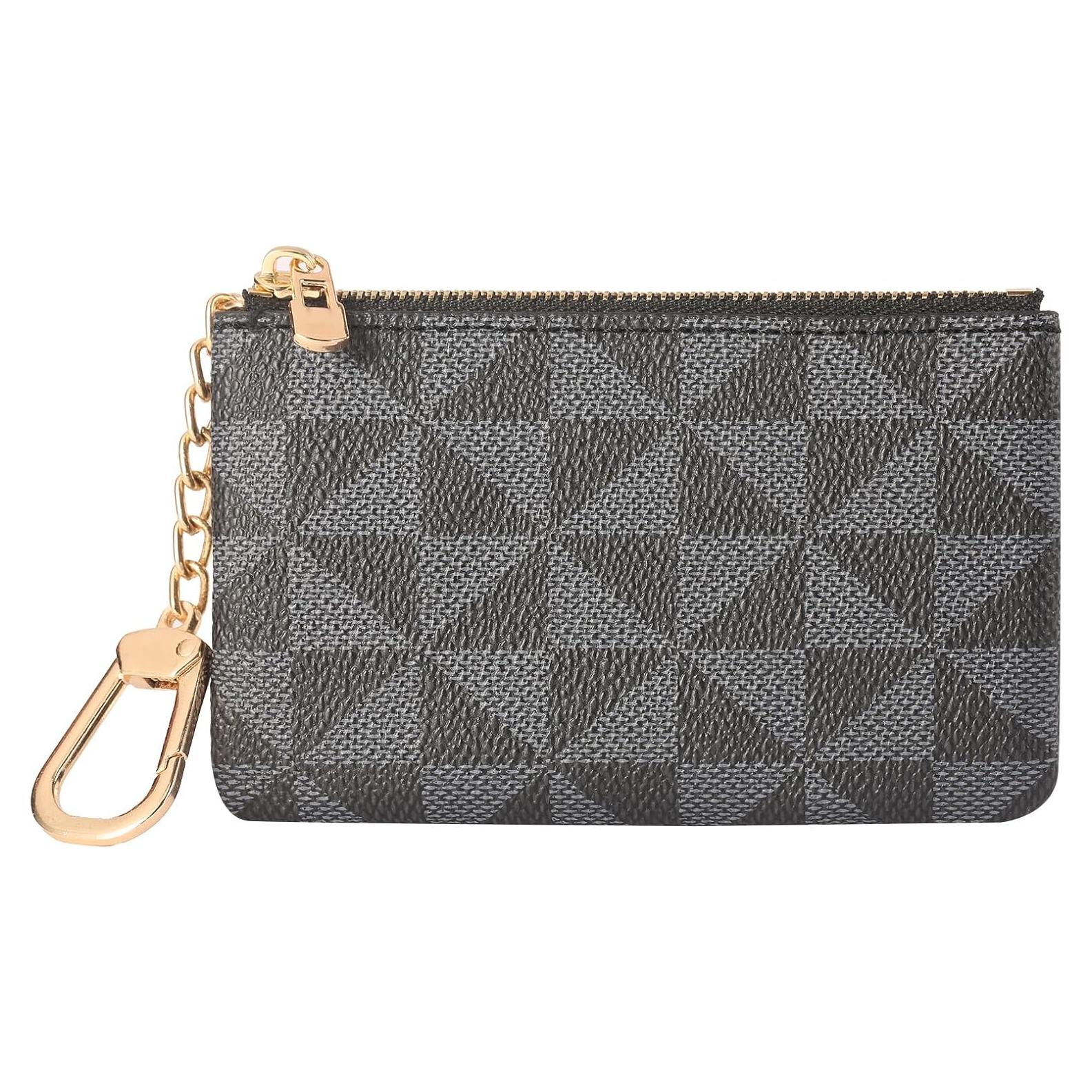 Monedero de Cuero Sintético FOUSIVOU Negro 12.4x7.9cm