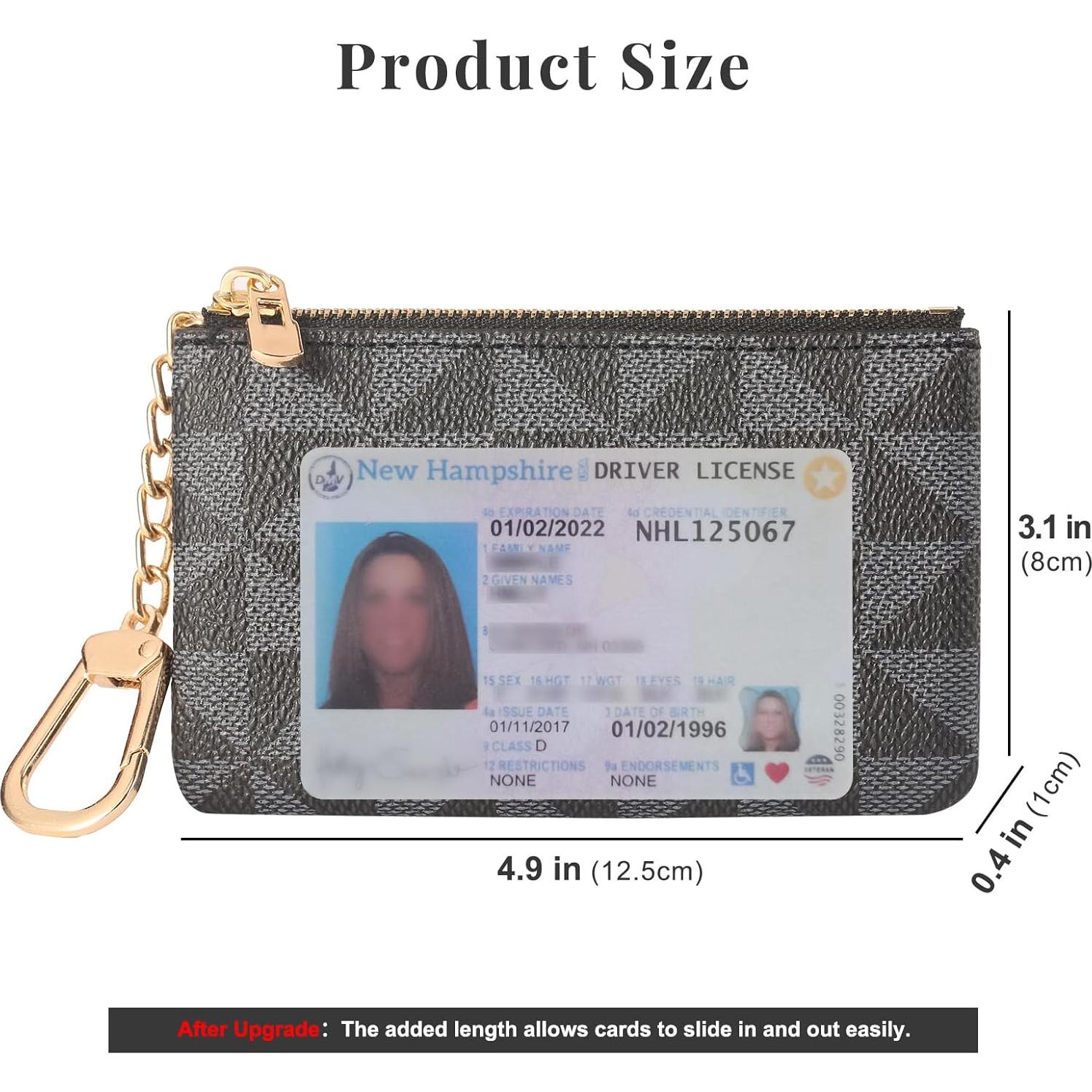 Monedero de Cuero Sintético FOUSIVOU Negro 12.4x7.9cm