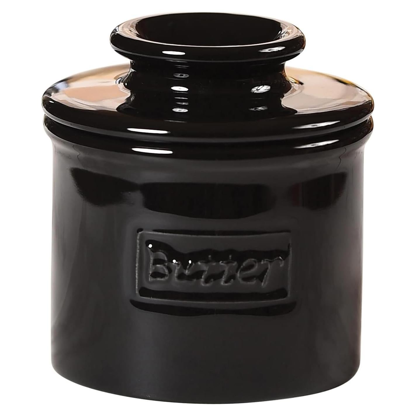 Butter Bell Crock Cerámica Francesa L. Tremain Negro 0.13kg