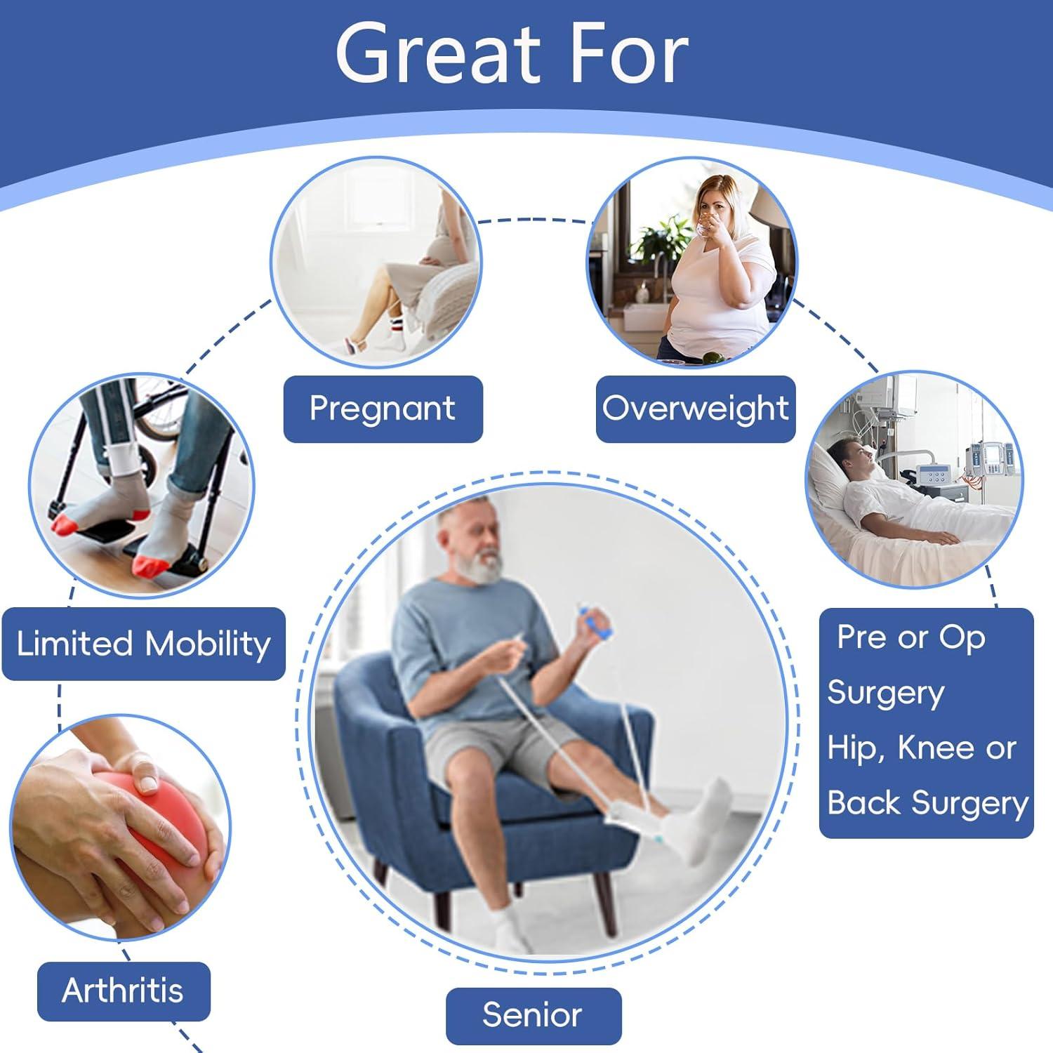 Ayudante para Ponerse Calcetines Yitobecka Blanco - Sin Agacharse