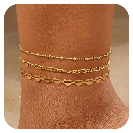 Pulsera de Tobillo LEXODY Oro 14K Ajustable para Mujeres