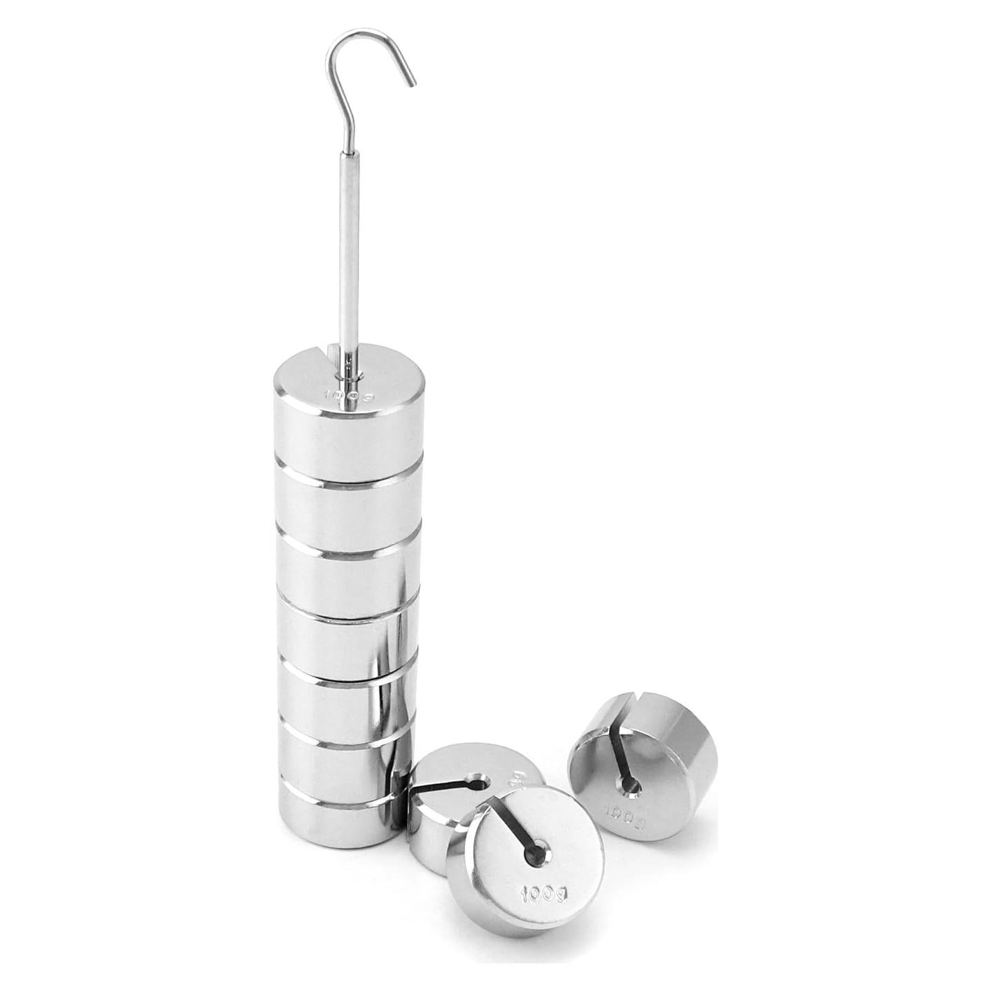 Conjunto de Pesas Ranuradas QWORK 1000g - 9 Pesos de 100g