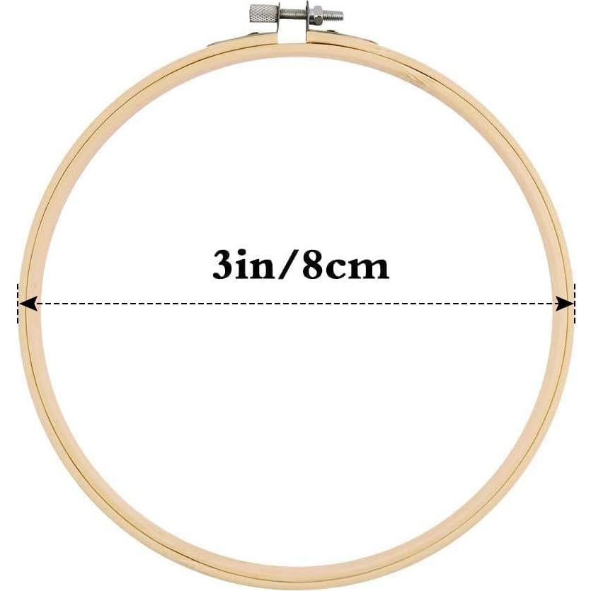 Juego de Aros de Bordado Faylapa 3" Ajustable 16 Piezas