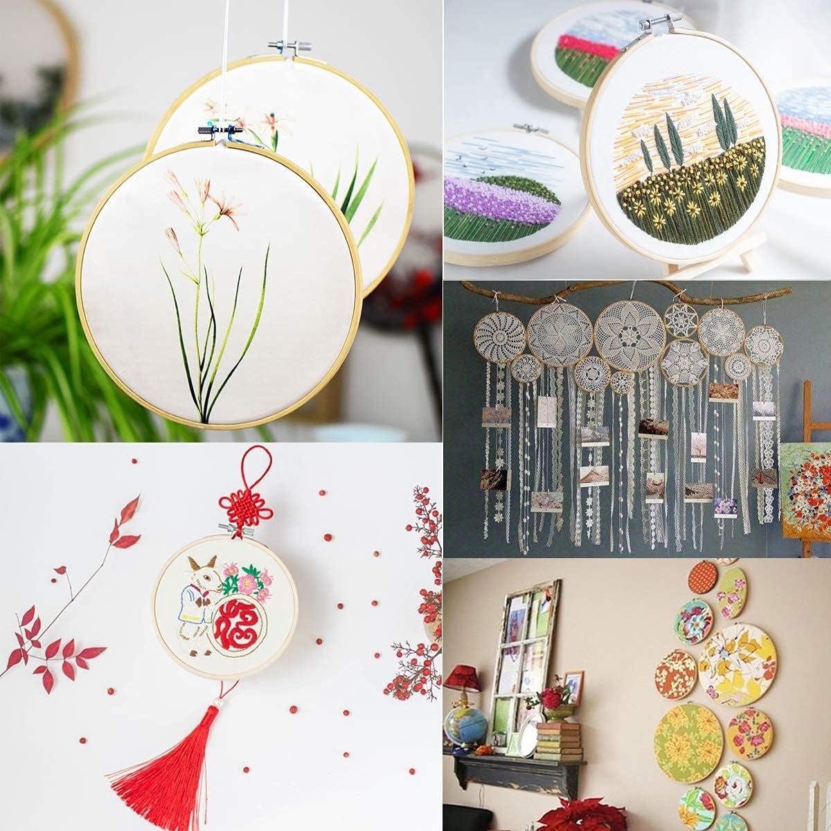 Juego de Aros de Bordado Faylapa 3" Ajustable 16 Piezas