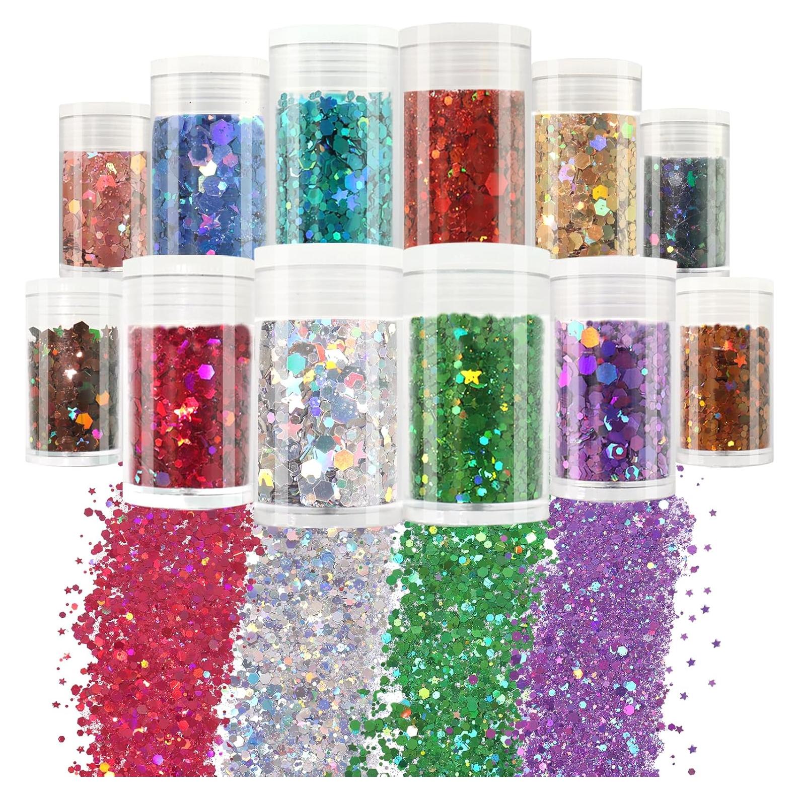 Brillo Chunky Holográfico Matio - 12 Colores 3mm para Manualidades