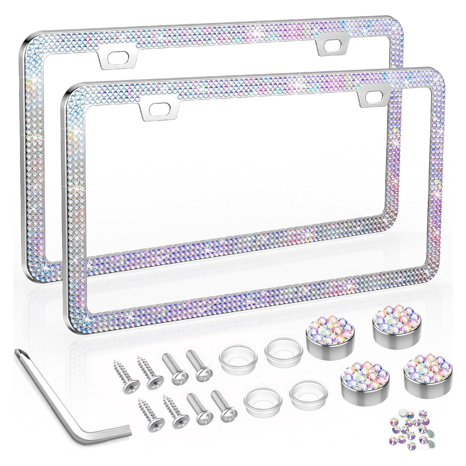 Marco de Placa de Licencia Brillante SHARE&CARE - 2 Piezas Color AB