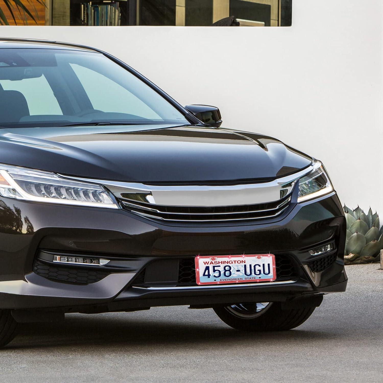 Marco de Placa de Licencia Brillante SHARE&CARE - 2 Piezas Color AB