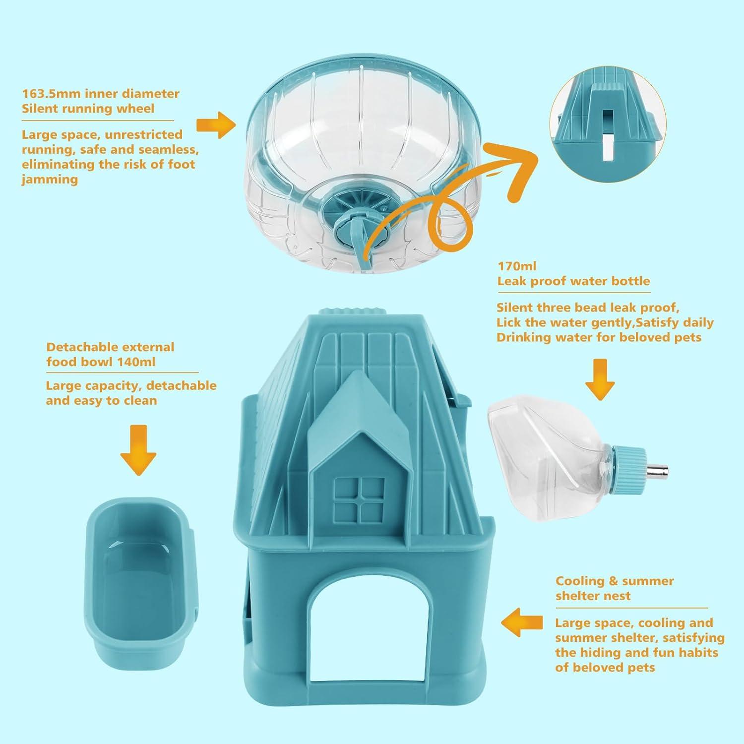 Rueda de Hámster Silenciosa 4 en 1 NATURE Ann Azul