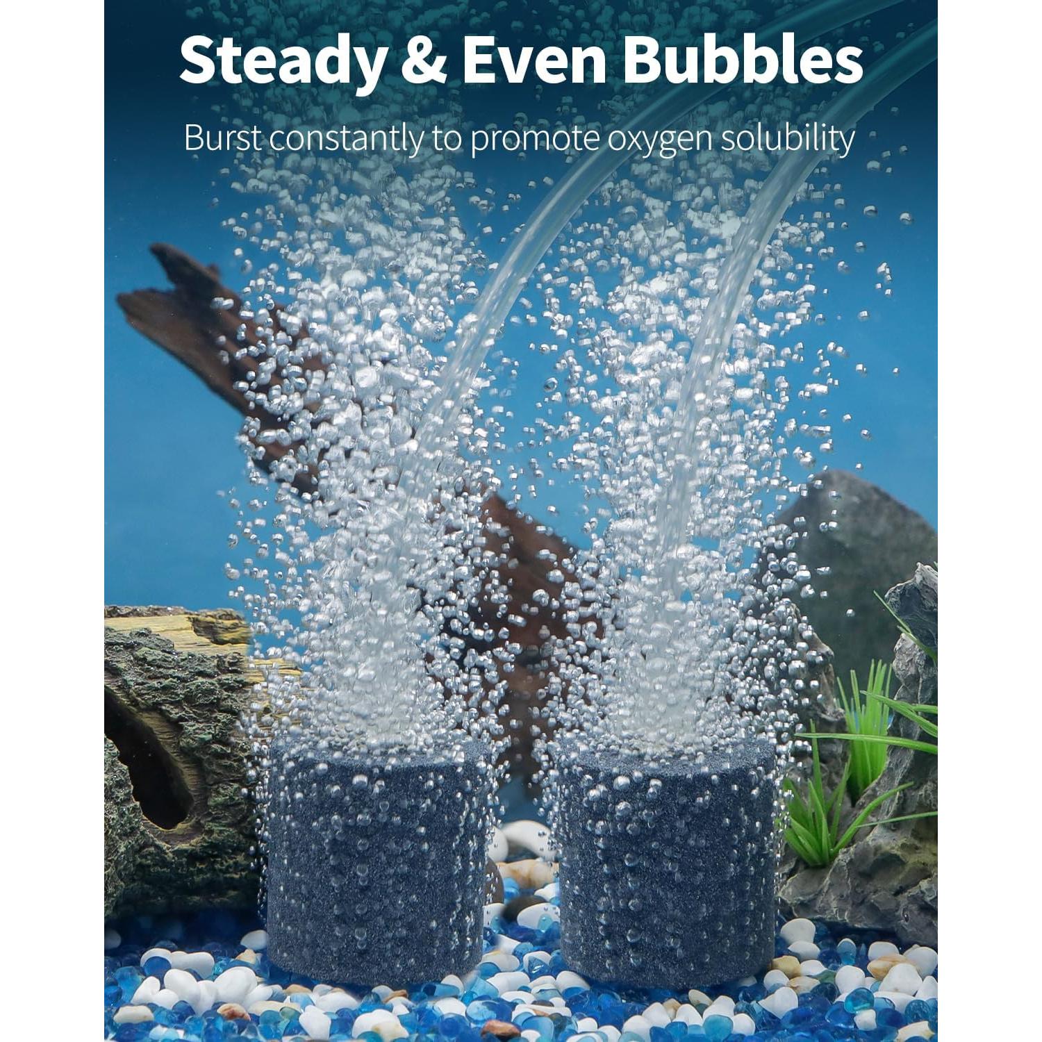 Pawfly Piedra de Aire para Acuario 4.7 cm x 4.8 cm - 2 Paquete