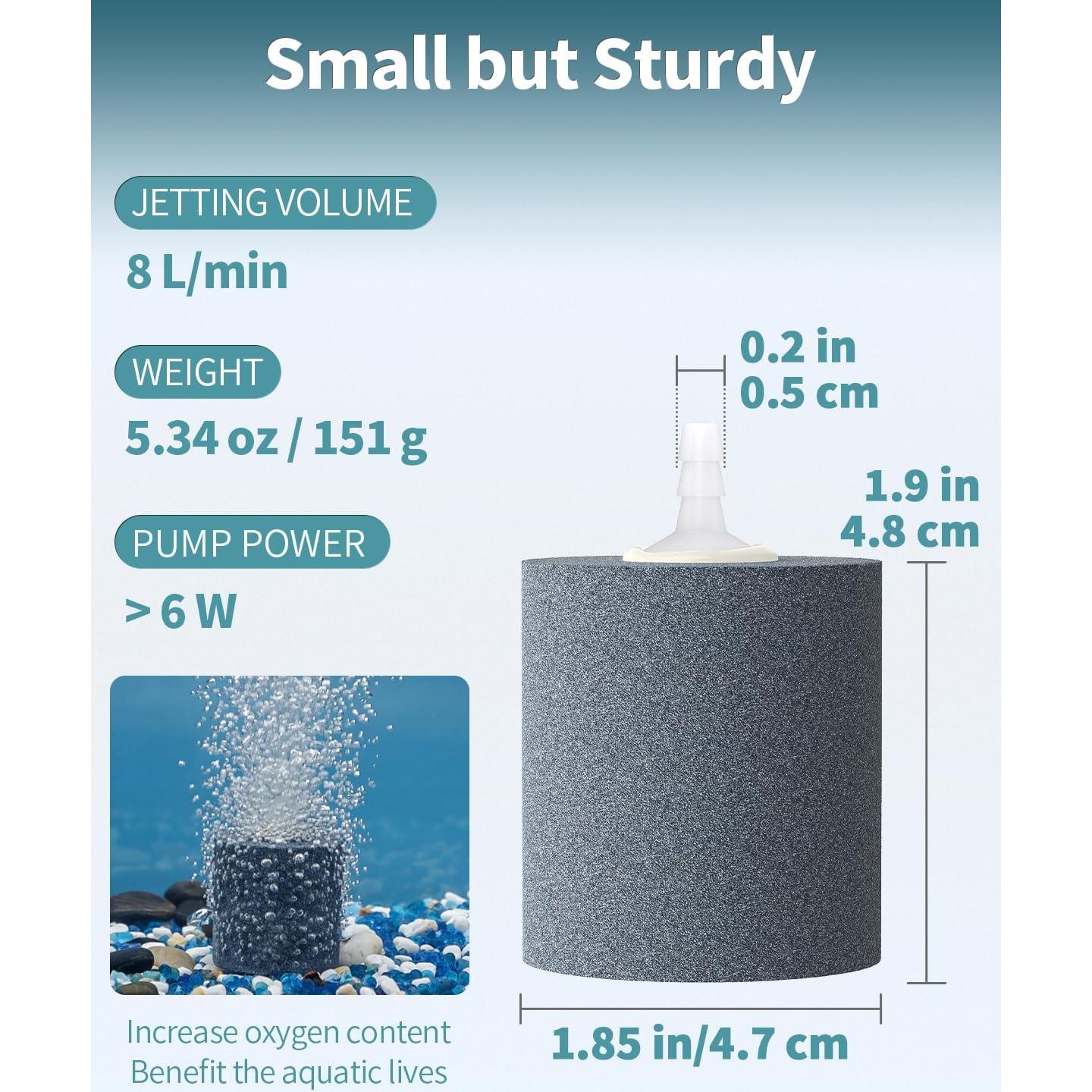 Pawfly Piedra de Aire para Acuario 4.7 cm x 4.8 cm - 2 Paquete