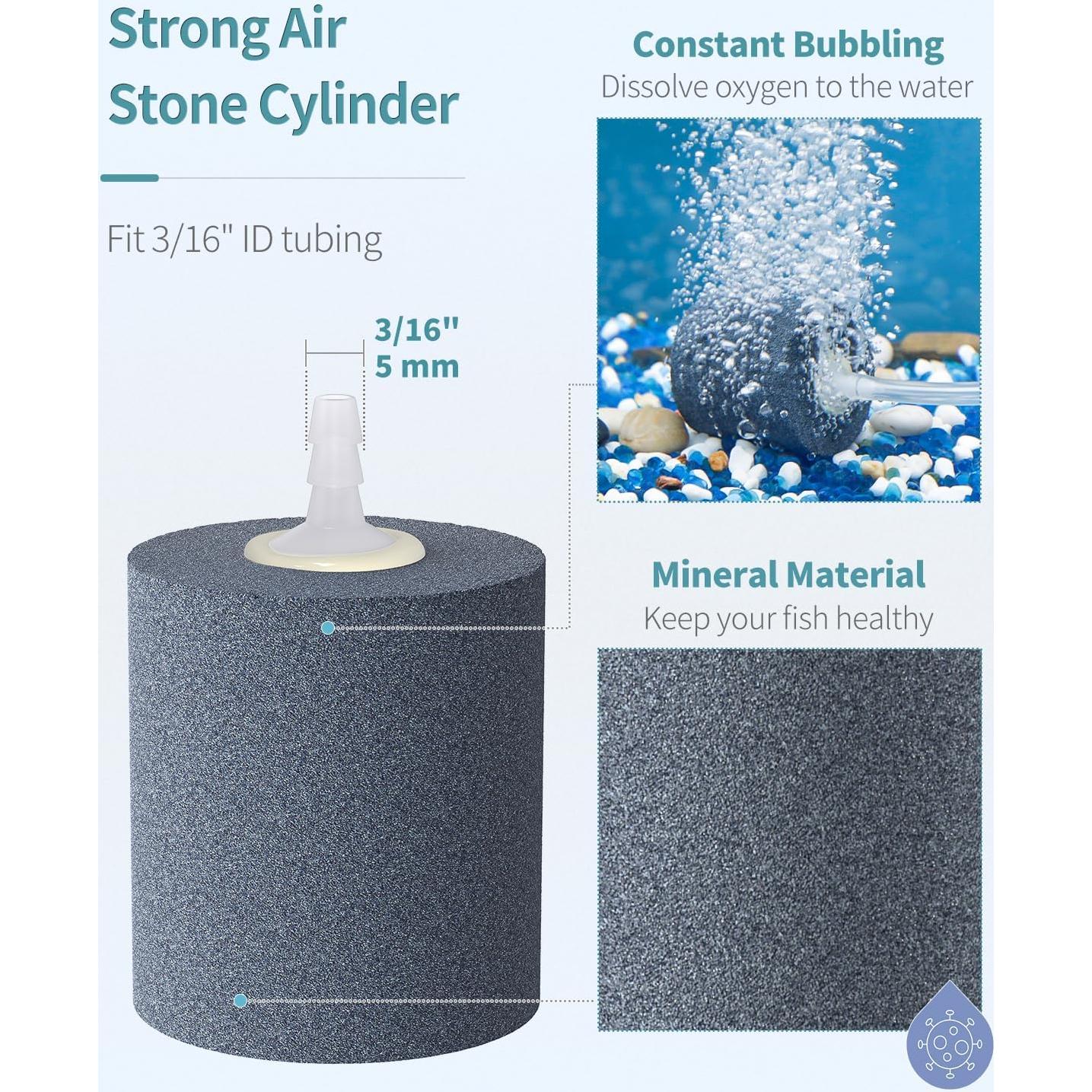 Pawfly Piedra de Aire para Acuario 4.7 cm x 4.8 cm - 2 Paquete