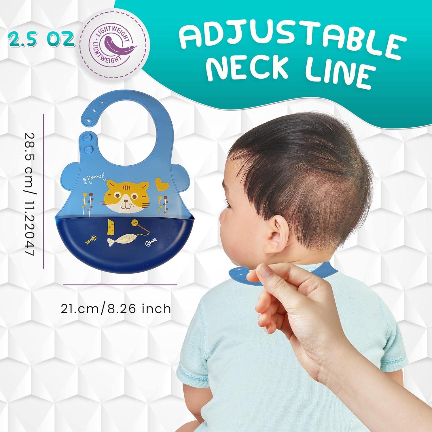 Baberos de Silicona NUGEMS para Bebés 6-72 meses 2 Piezas