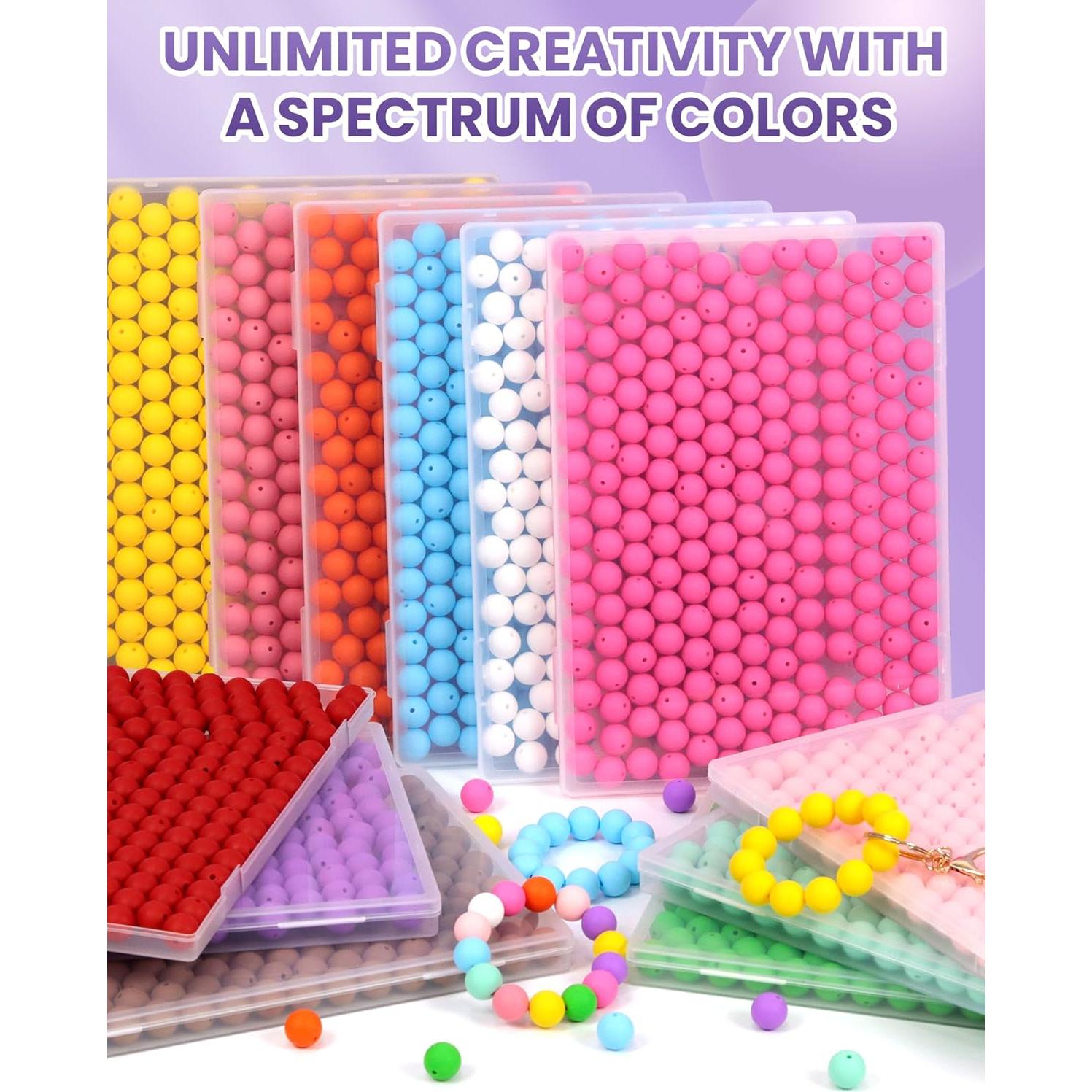 150 Perlas de Silicona Verde Manzana 15mm FIVEIZERO para DIY