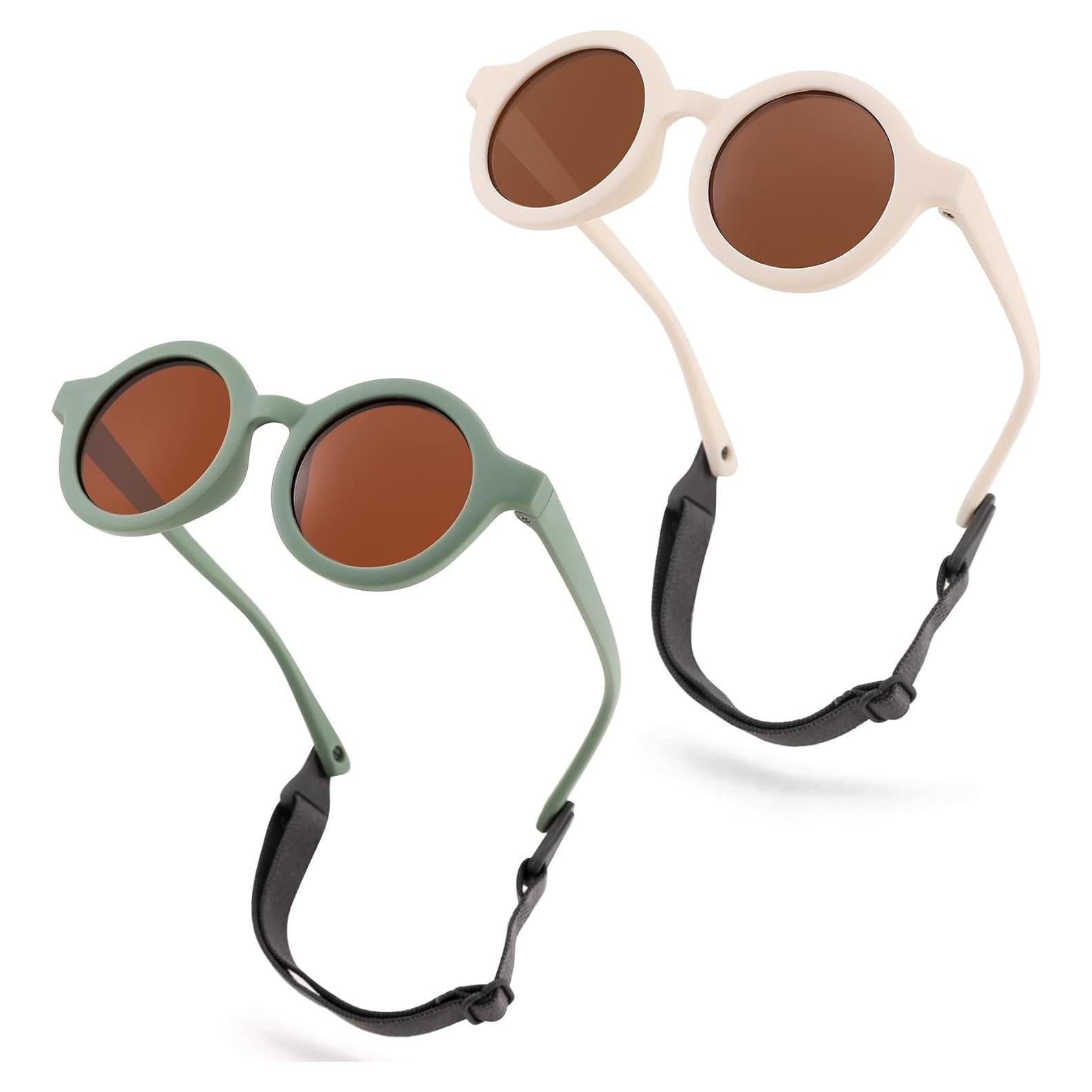 Gafas de sol redondas polarizadas Bouryo para bebés 0-24 meses