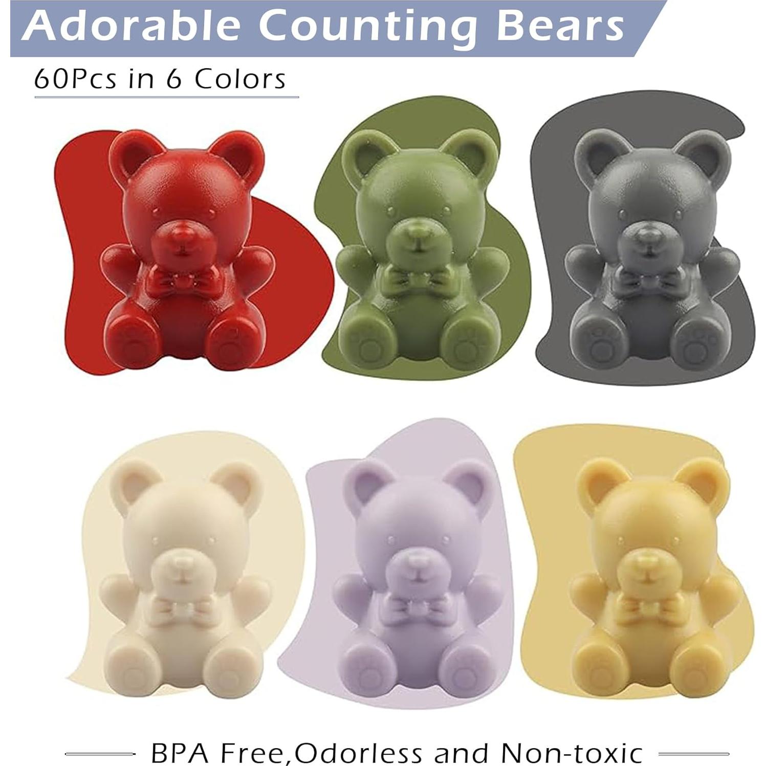 Conjunto de 60 Osos Contadores Zalmoxe para Niños 3+ Años