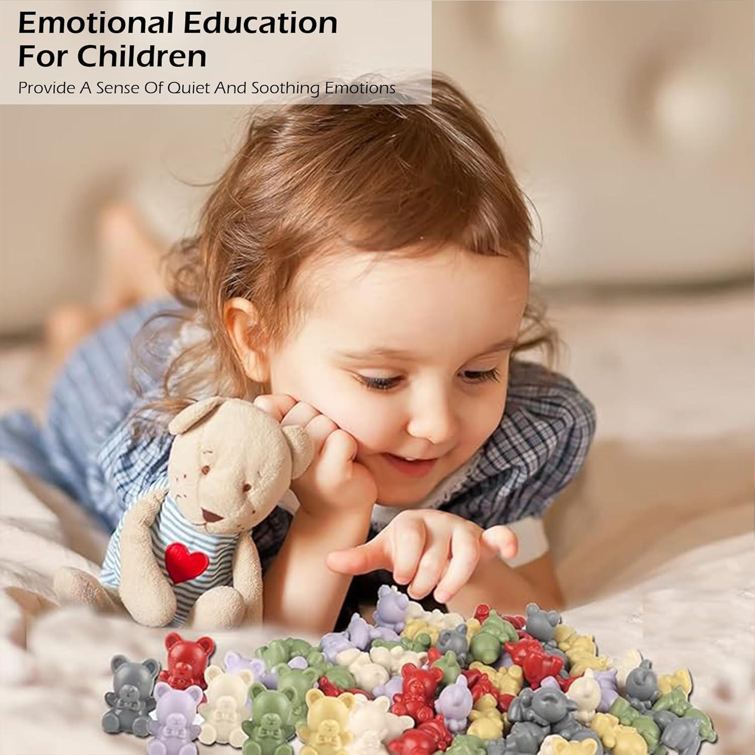 Conjunto de 60 Osos Contadores Zalmoxe para Niños 3+ Años