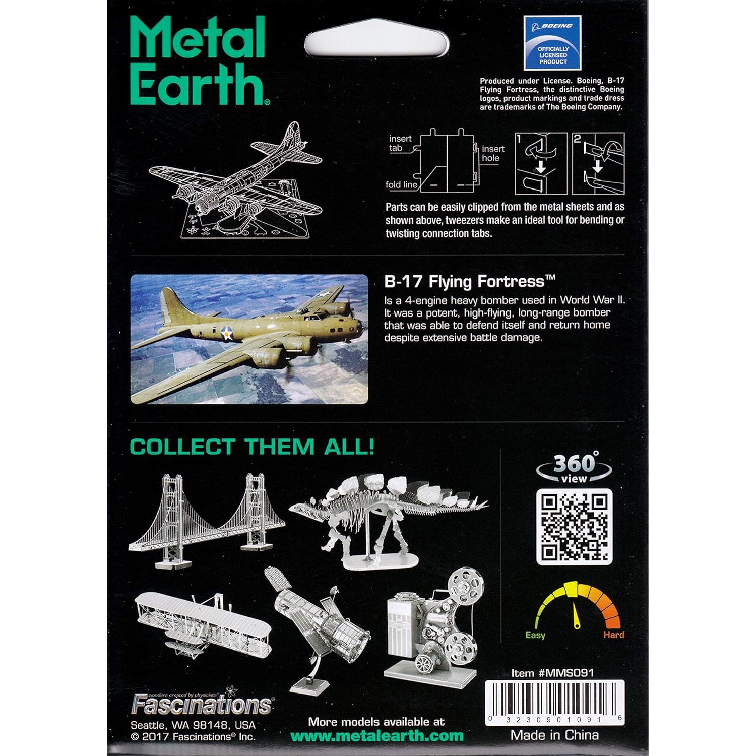 Kit de Modelo 3D B-17 Flying Fortress Metal Earth