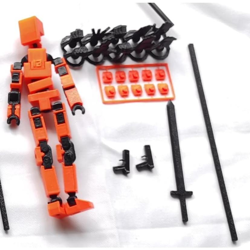 Figura Articulada Posable Azul LUCKY 13 - Juguete Creativo