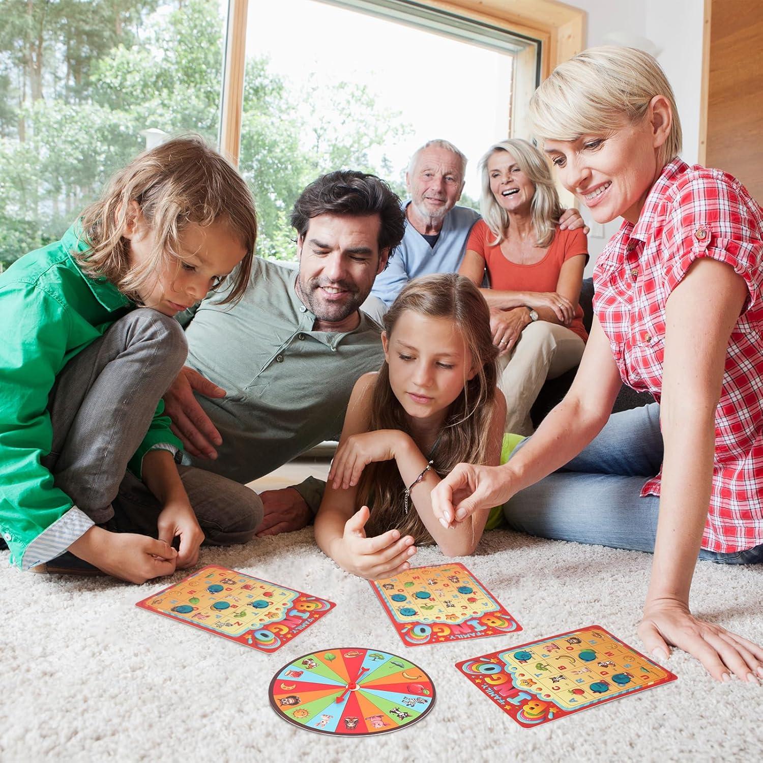 Juego de Bingo Familiar Travofun 4 en 1 para Niños 3+