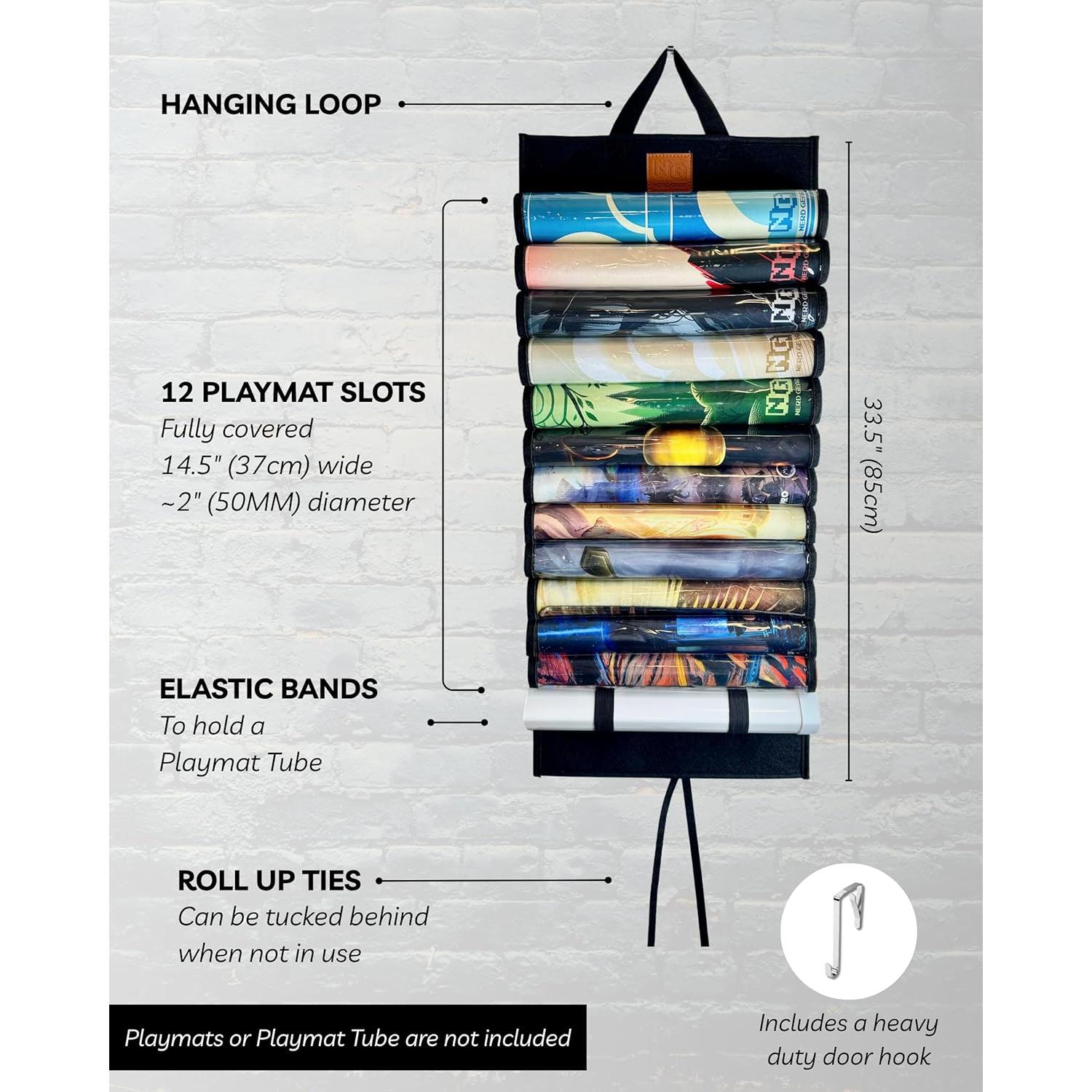 Organizador de Playmats MTG Nerd Gear - Almacena 12 Mats + Tubo