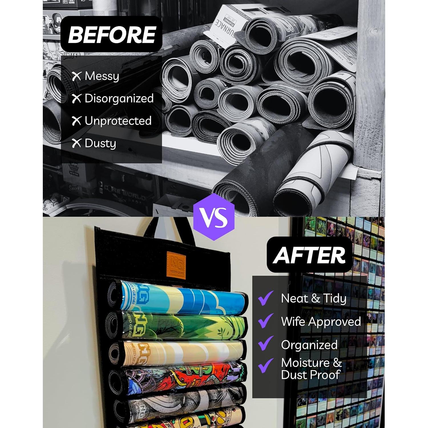 Organizador de Playmats MTG Nerd Gear - Almacena 12 Mats + Tubo