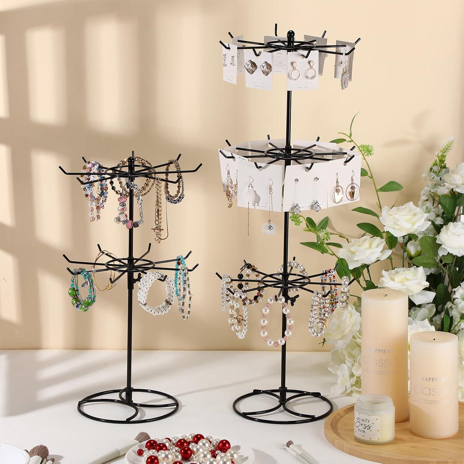 Soporte de Exhibición Rotativo Tandefio 2 Niveles y 3 Niveles