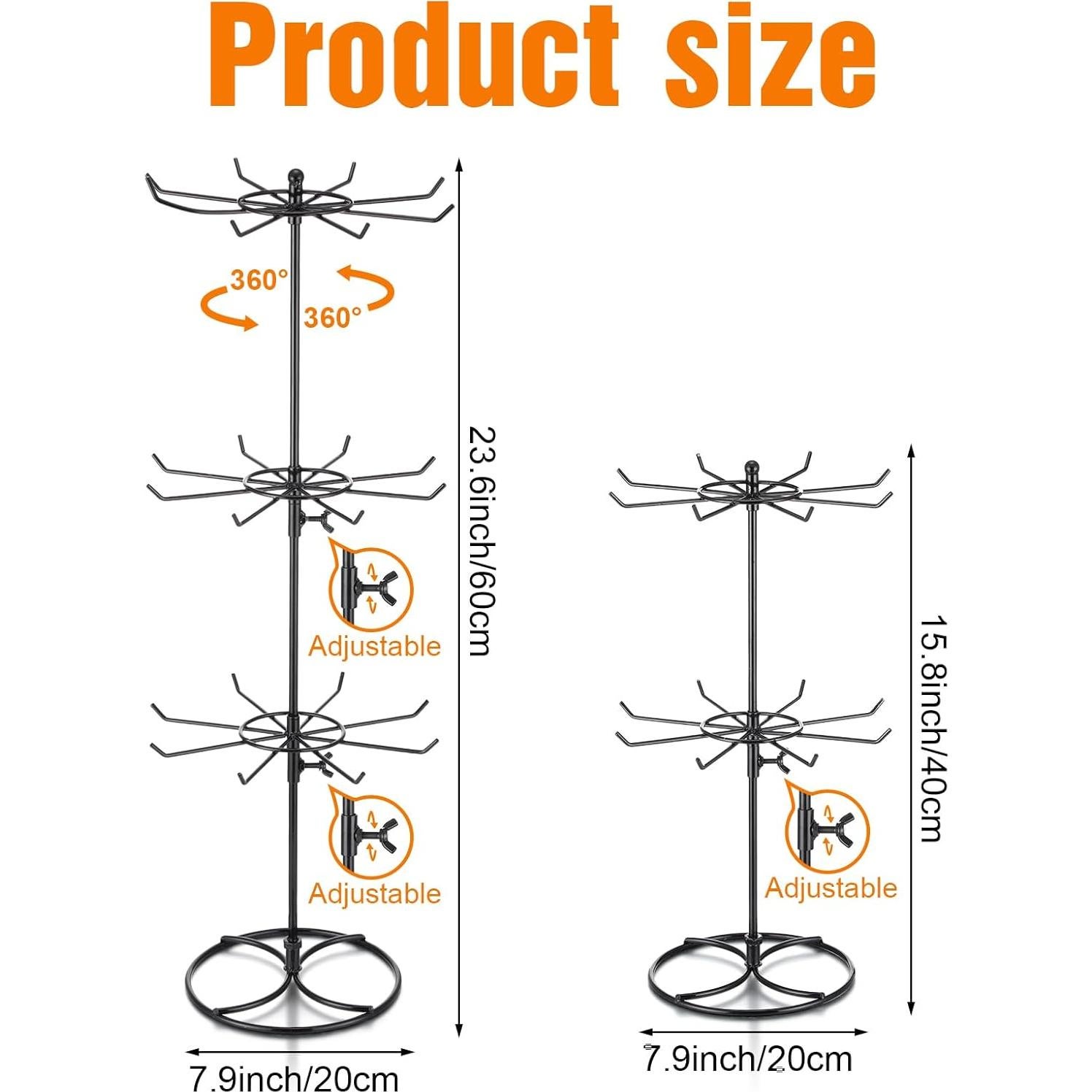 Soporte de Exhibición Rotativo Tandefio 2 Niveles y 3 Niveles