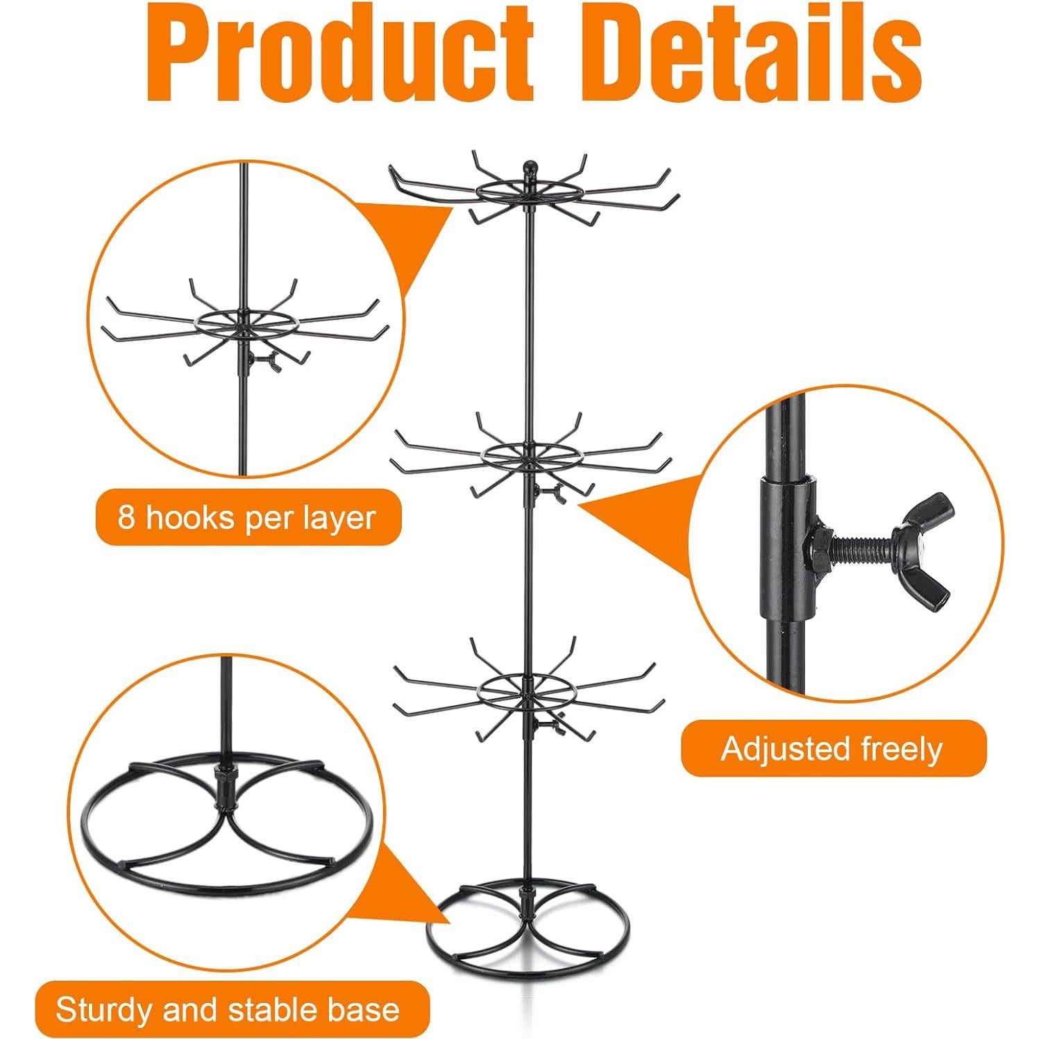 Soporte de Exhibición Rotativo Tandefio 2 Niveles y 3 Niveles