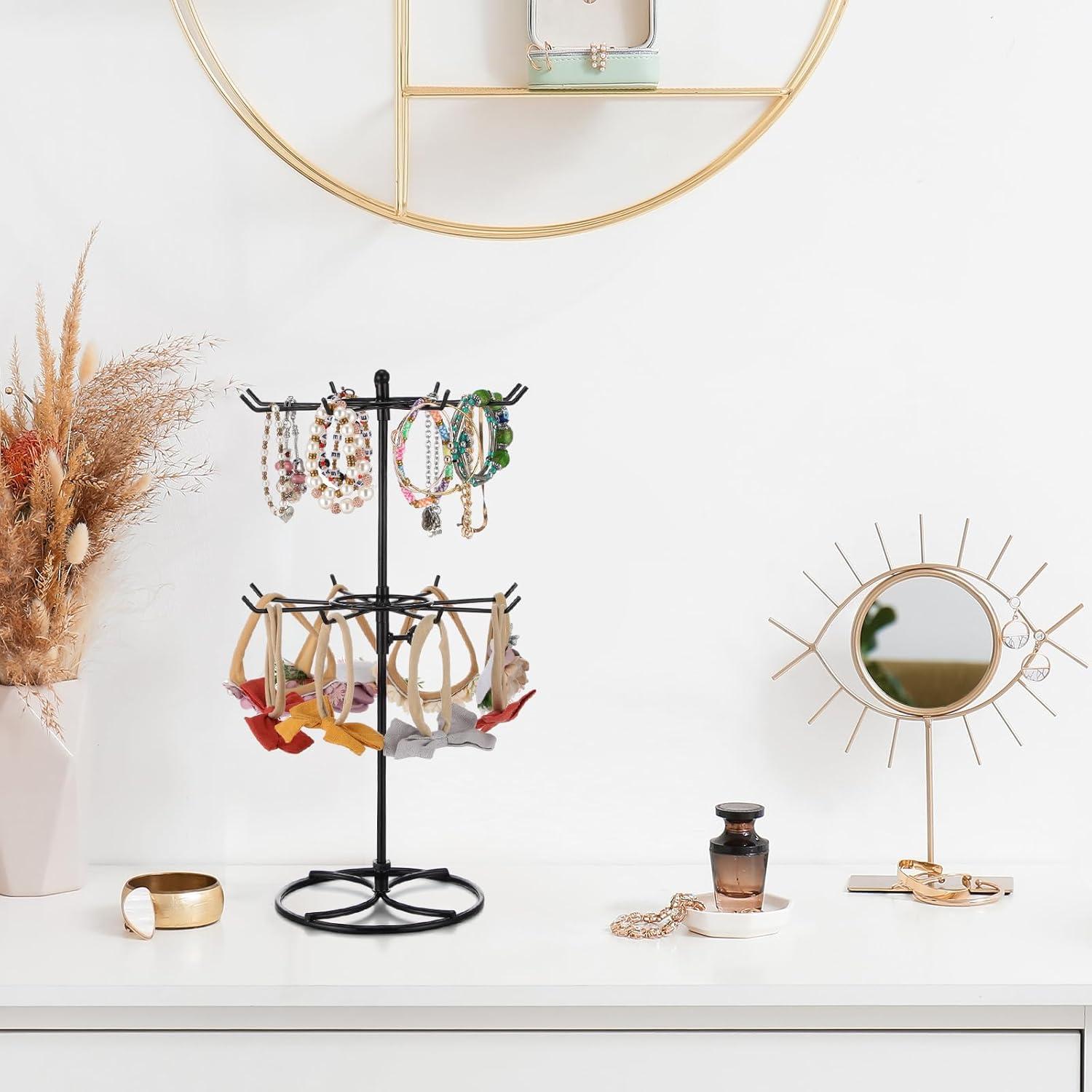 Soporte de Exhibición Rotativo Tandefio 2 Niveles y 3 Niveles