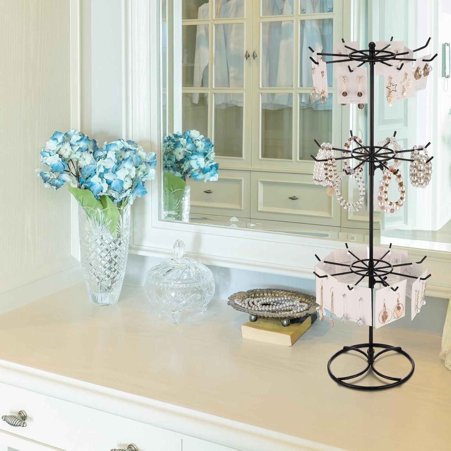 Soporte de Exhibición Rotativo Tandefio 2 Niveles y 3 Niveles