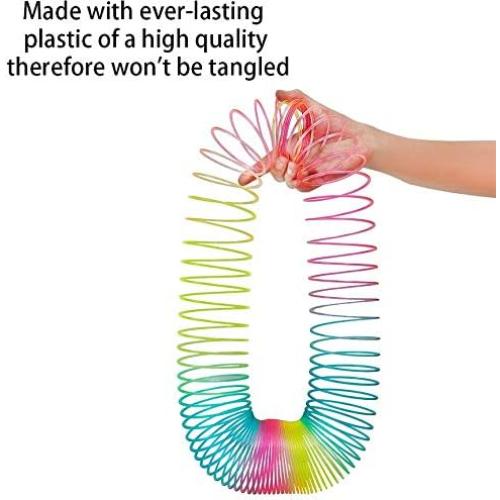 Juguete de resorte gigante WOBOX 10.7 cm arcoíris para niños