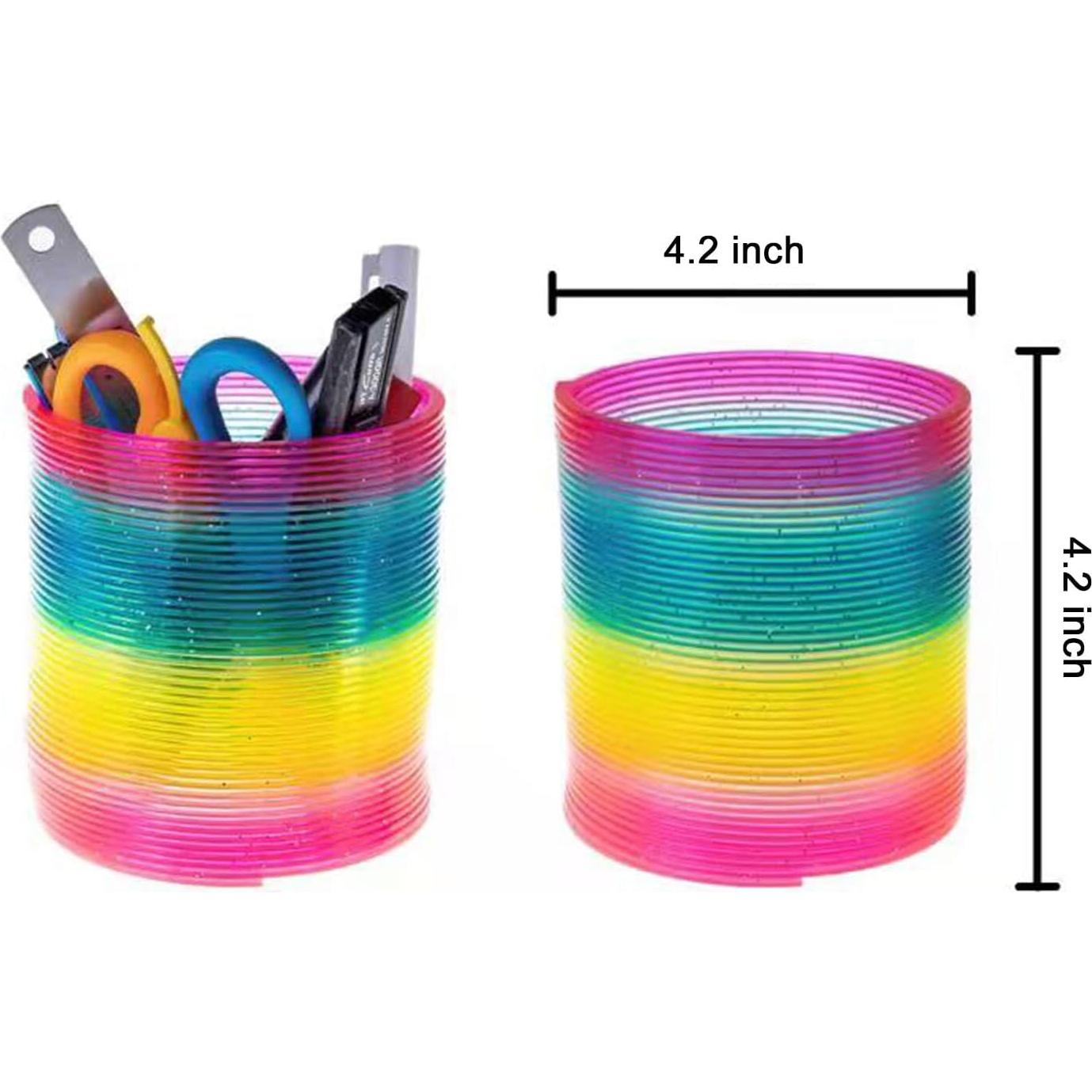 Juguete de resorte gigante WOBOX 10.7 cm arcoíris para niños